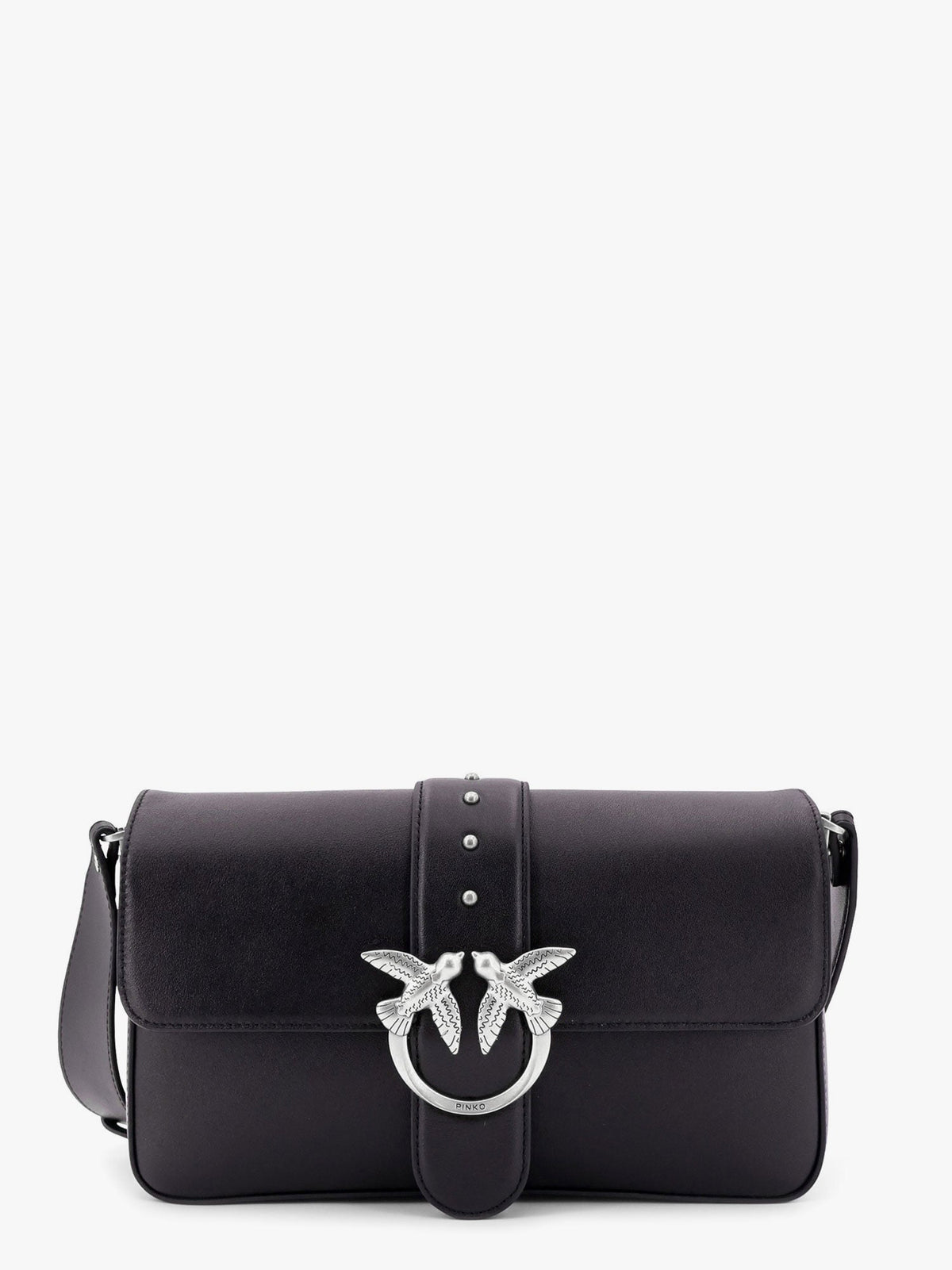 Pinko Love one classic leather shoulder bag - Nero
