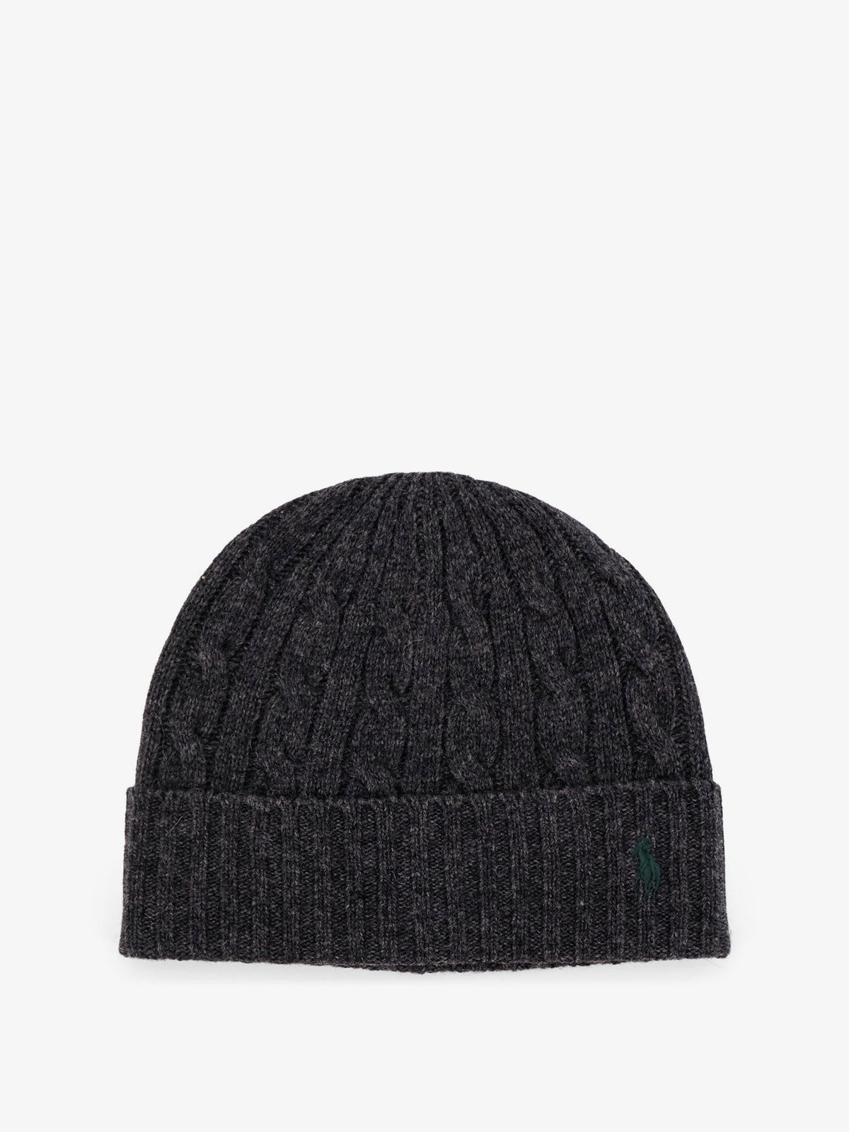 Polo Ralph Lauren Wool blend cable knit beanie hat - Barclay Grey Hthr