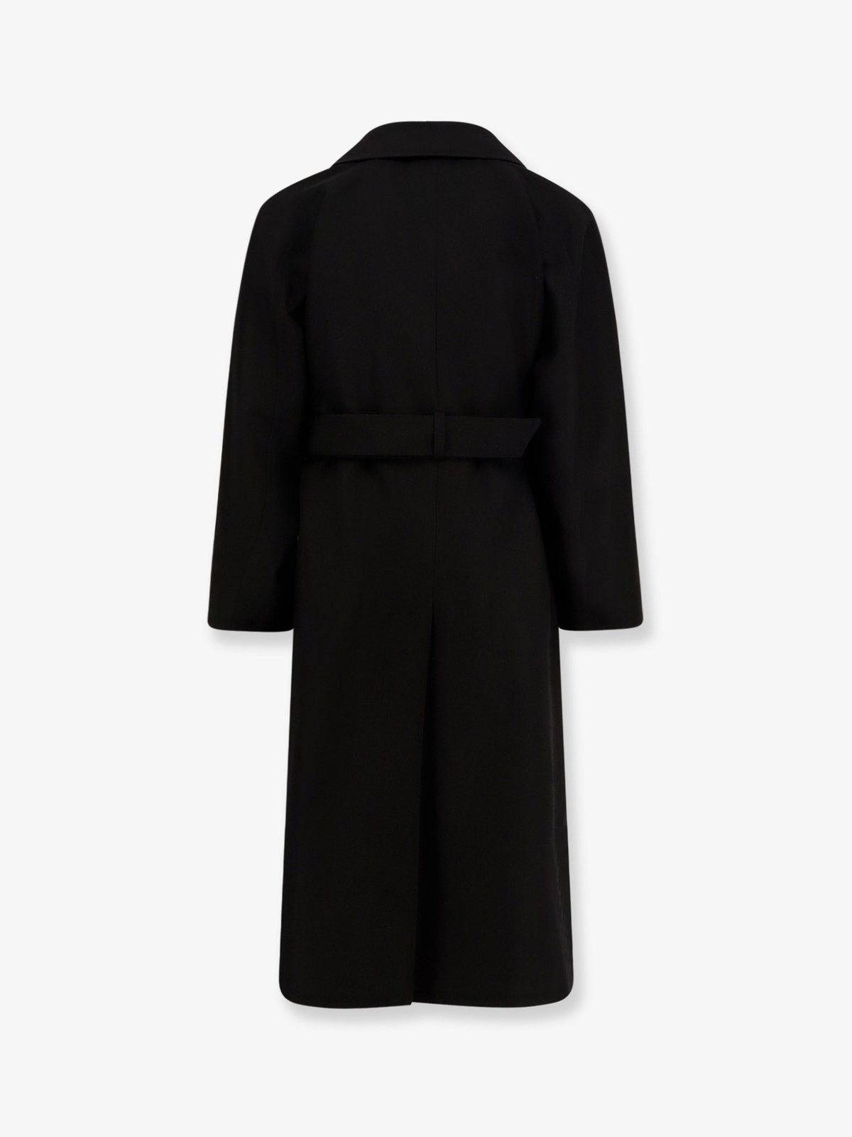 Saint Laurent Certified wool coat with belt - Noir