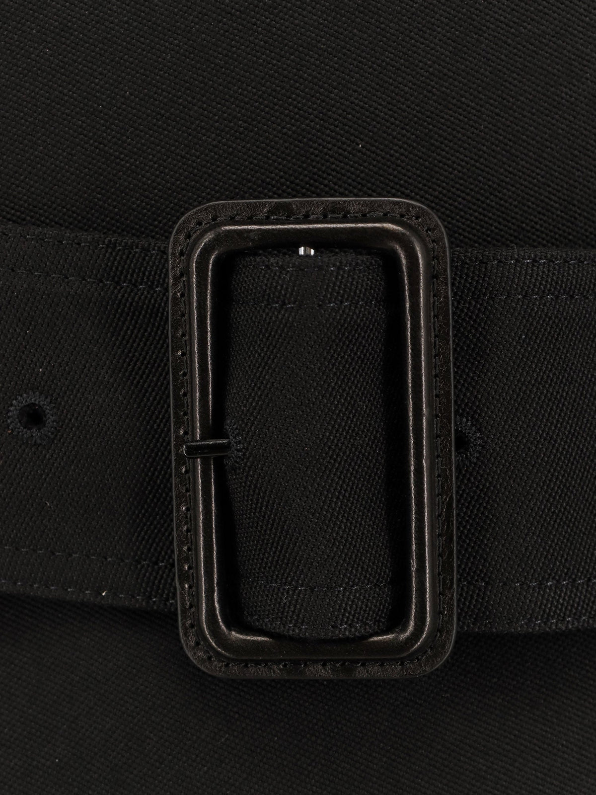Saint Laurent Certified wool coat with belt - Noir