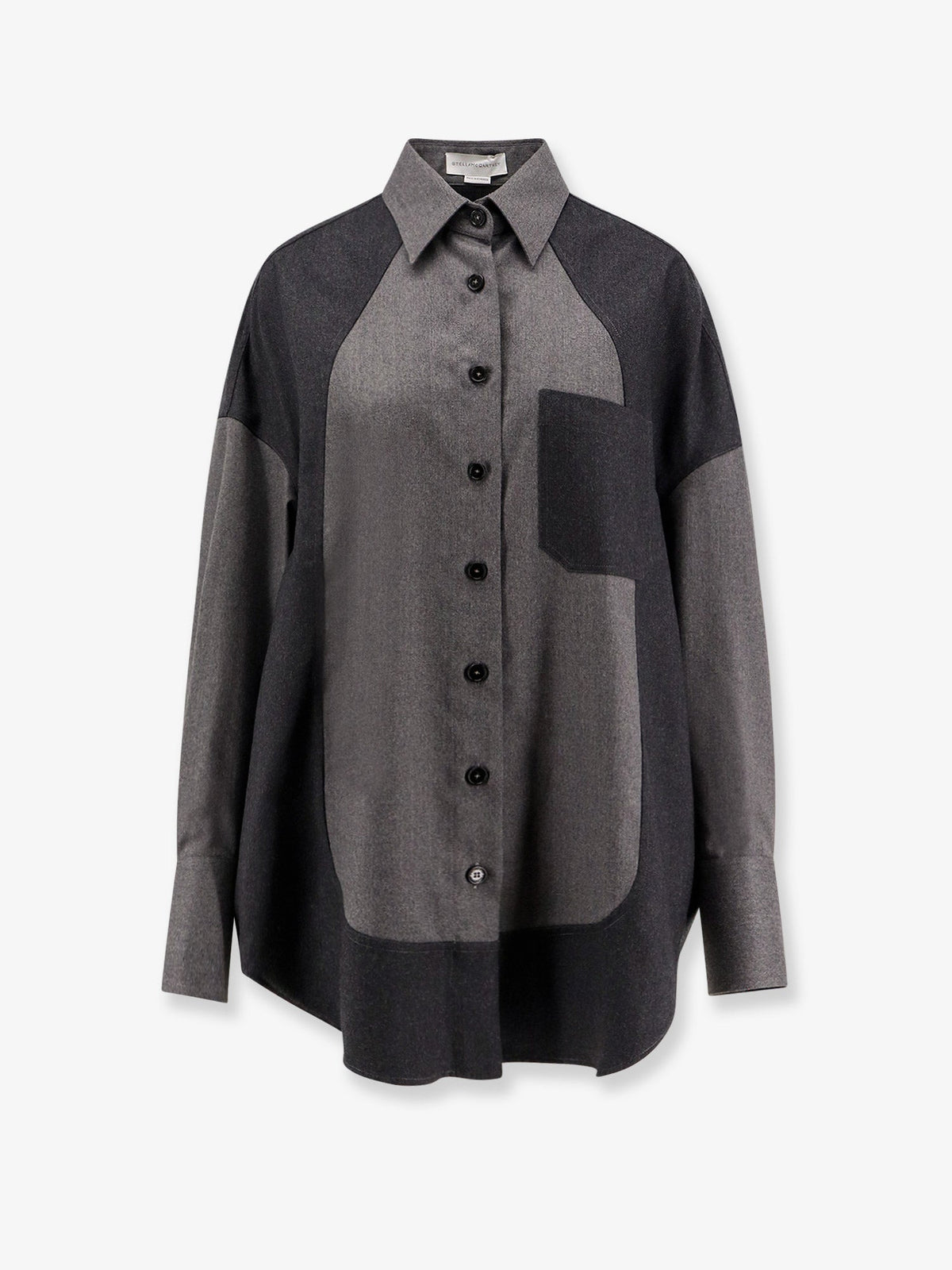Stella McCartney Oversize wool shirt - Ash Grey