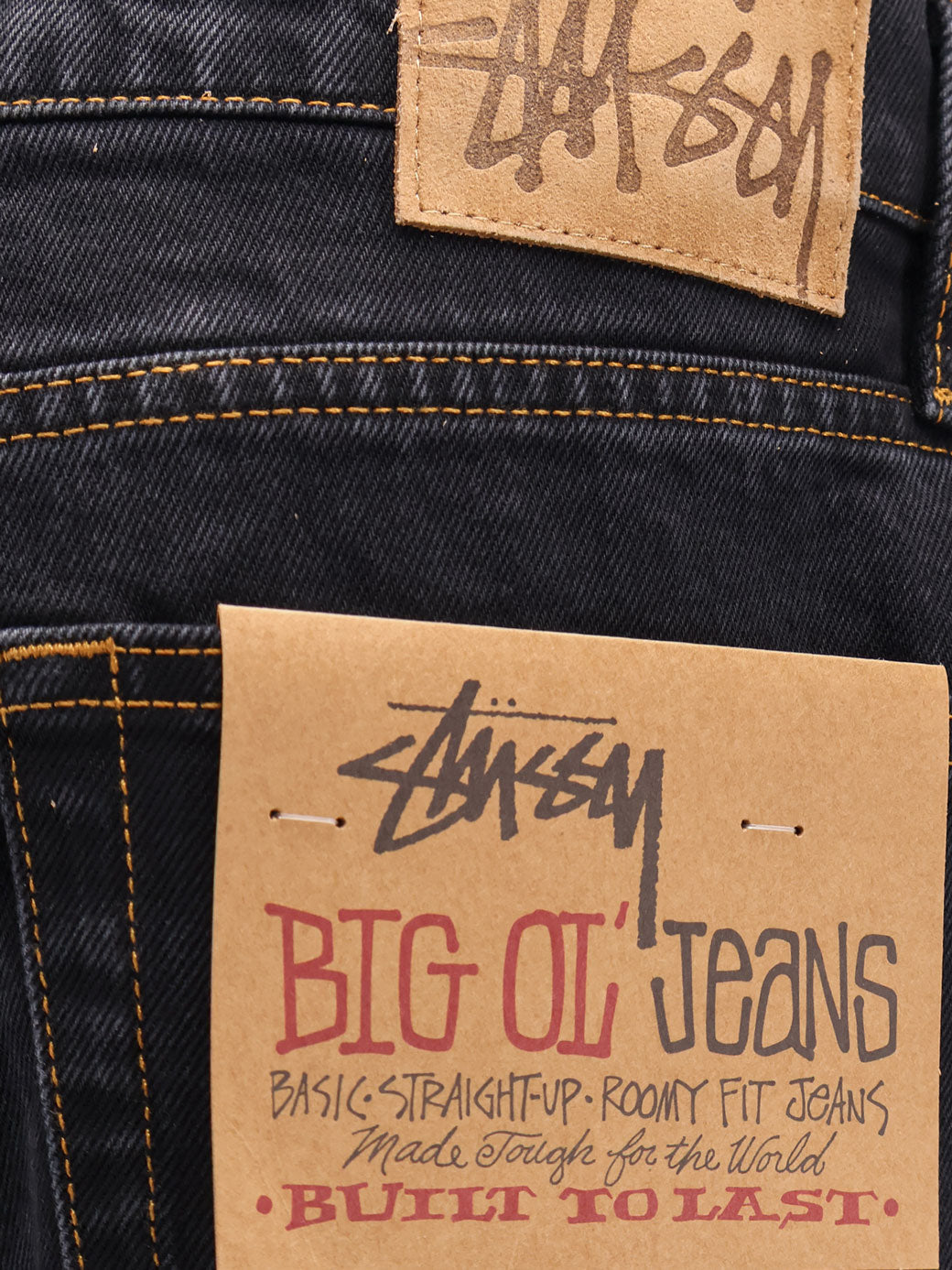 Stüssy Big Ol Jean - Washed Black