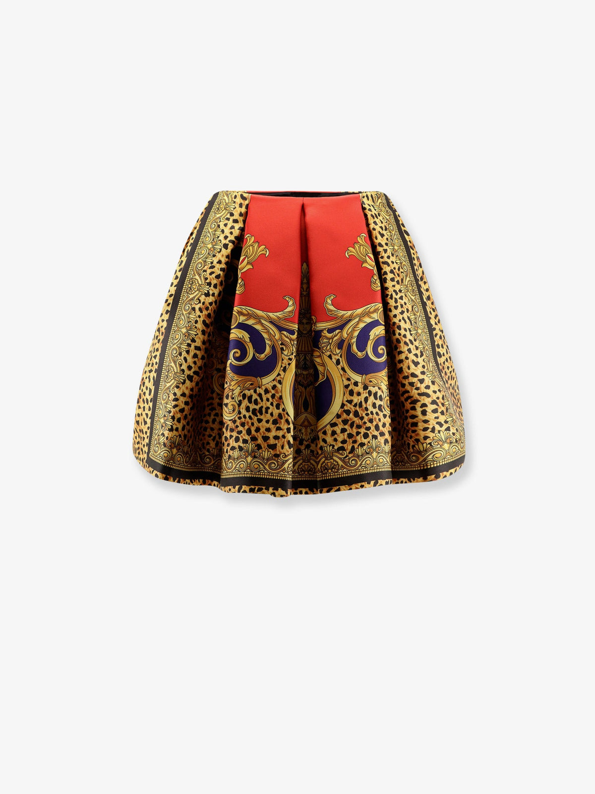 Versace Cheetah Barocco silk duchesse skirt - Scarle+Ultramarine