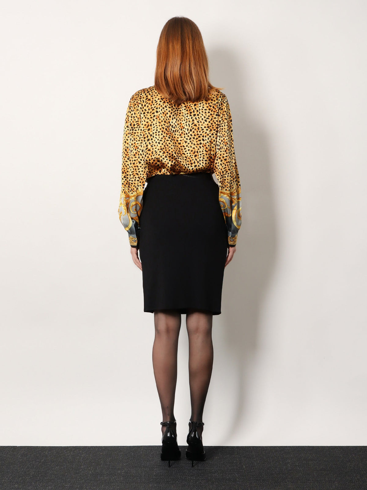 Versace Stretch viscose midi skirt - Black