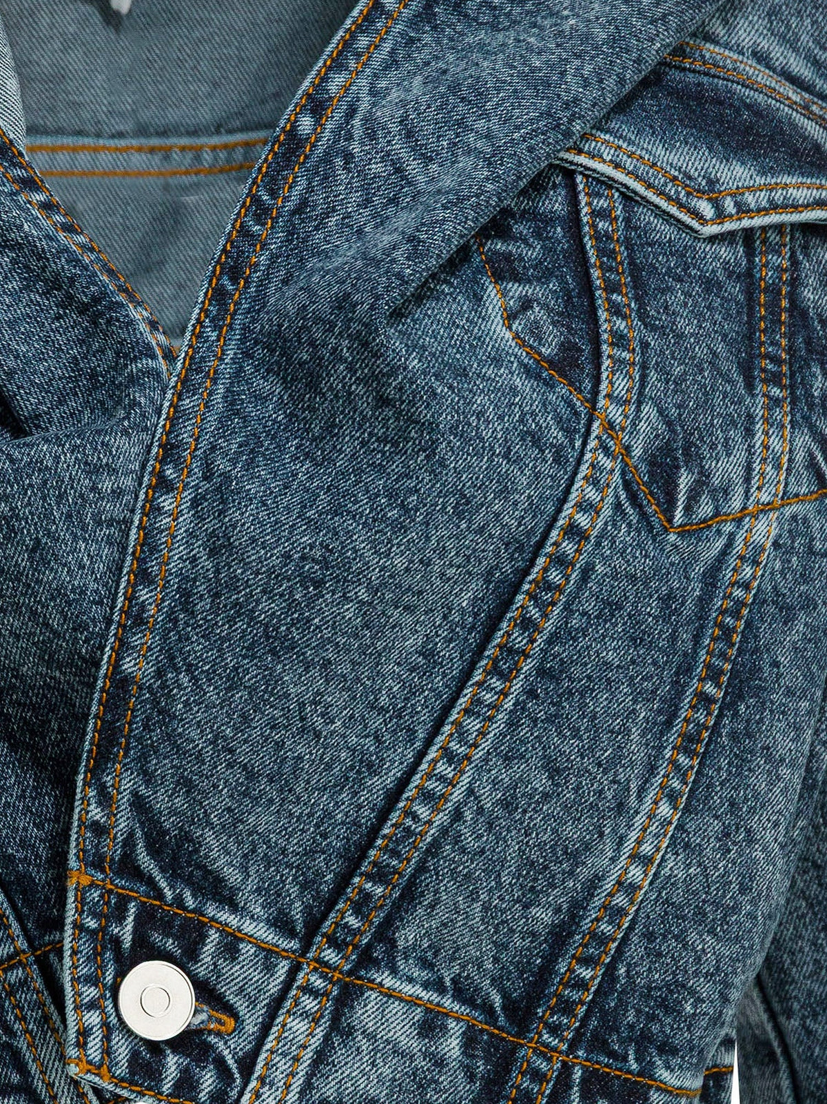 Alaïa Hooded denim jacket - Bleu Neige