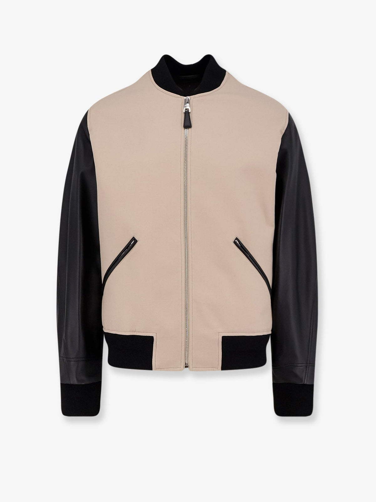 Givenchy Cotton Jacket with leather sleeves - Black/Beige