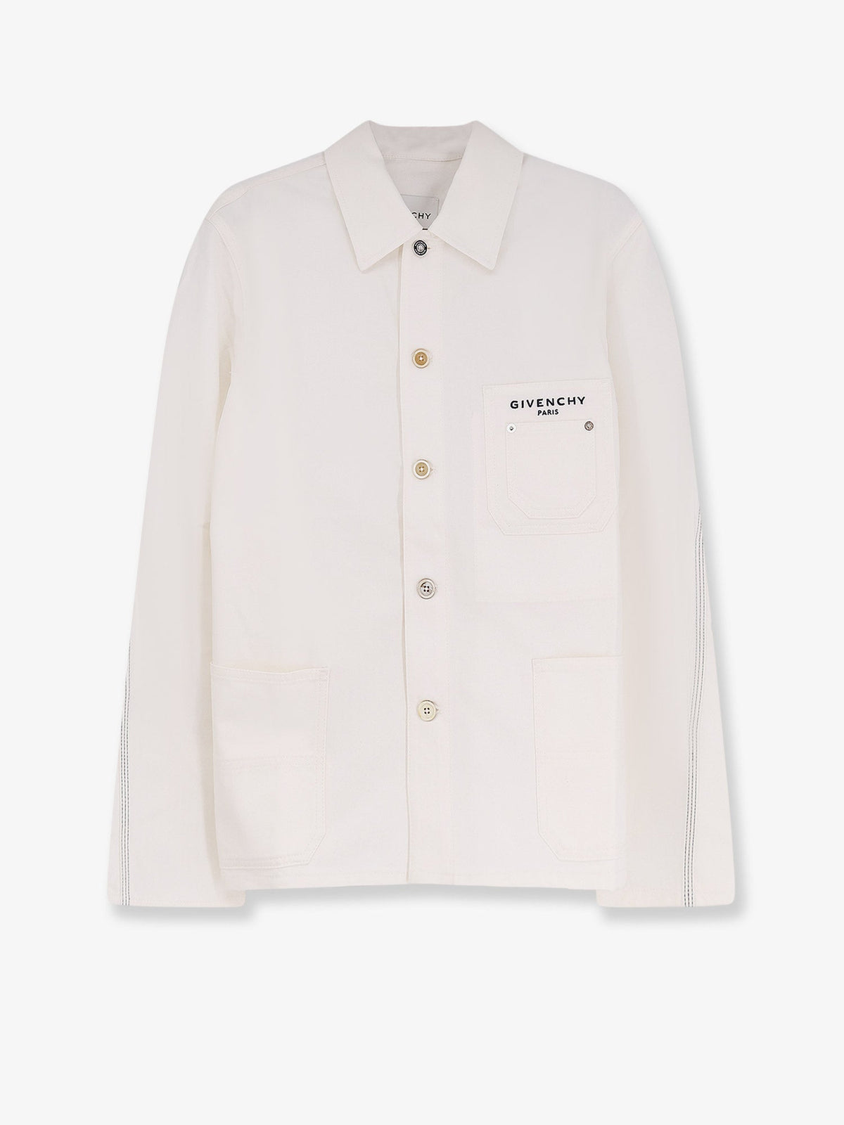 Givenchy Denim jacket with iconic lettering logo on the front - White