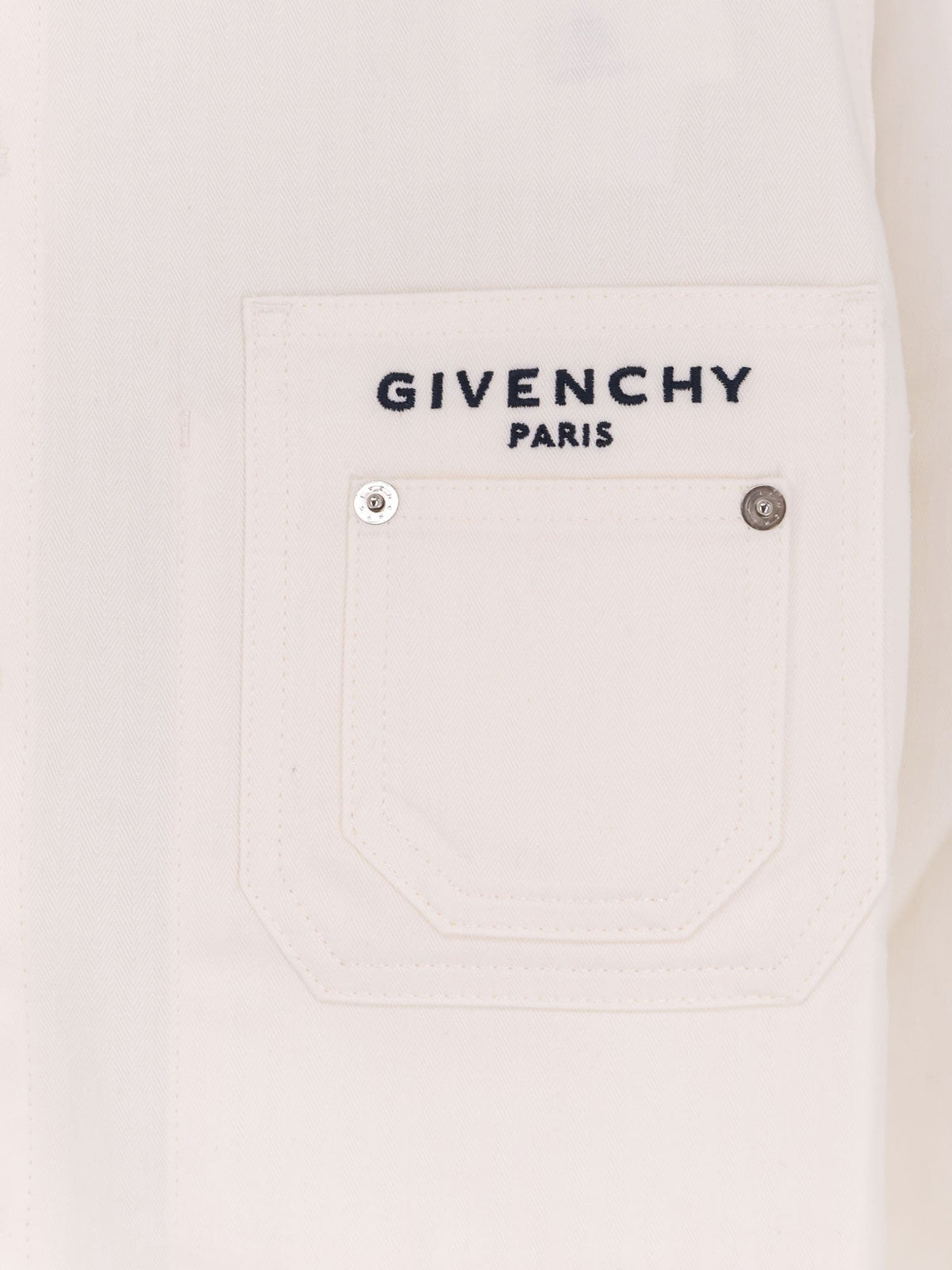 Givenchy Denim jacket with iconic lettering logo on the front - White