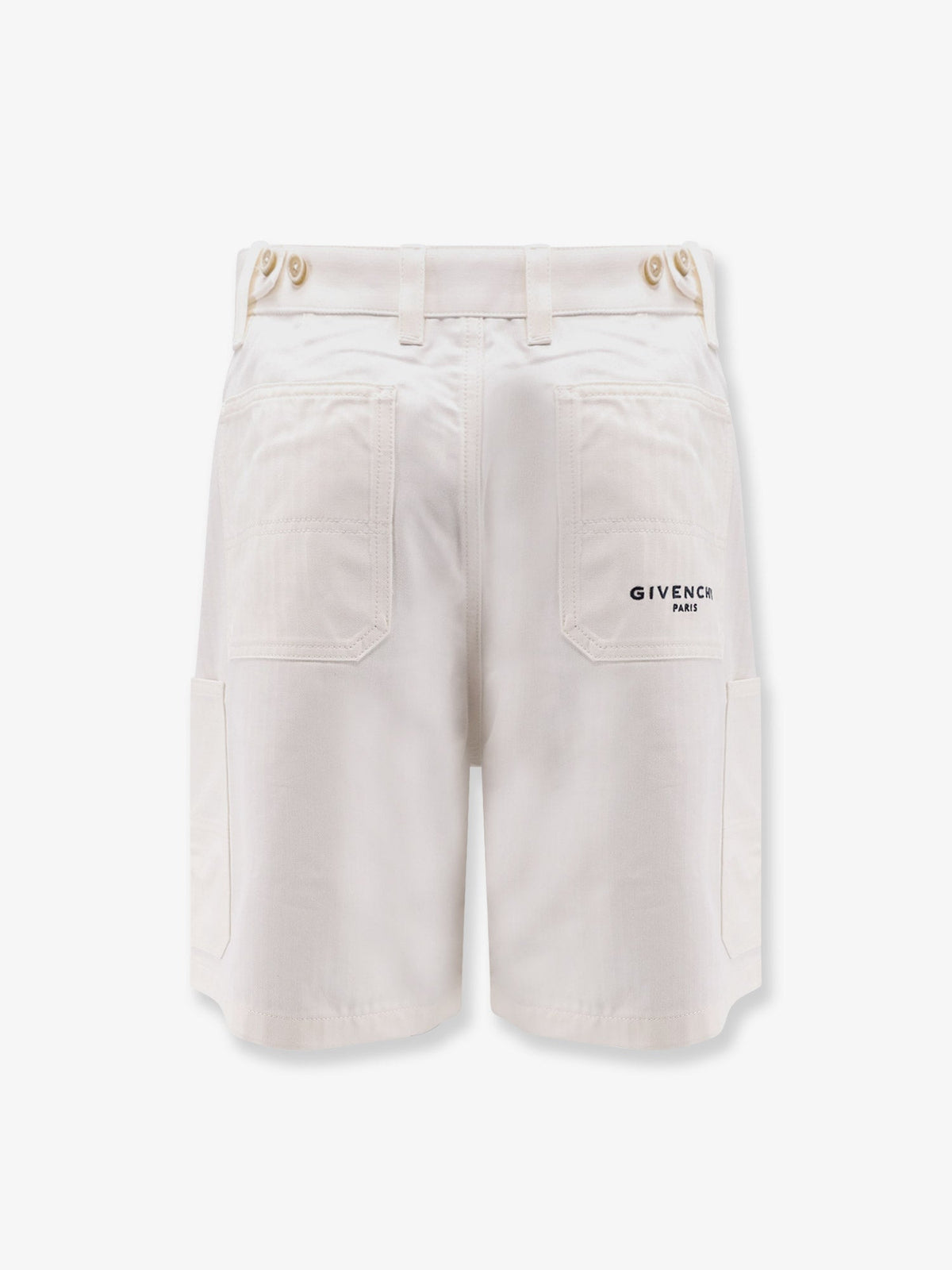 Givenchy Cotton bermuda shorts with Logo embroidery - White