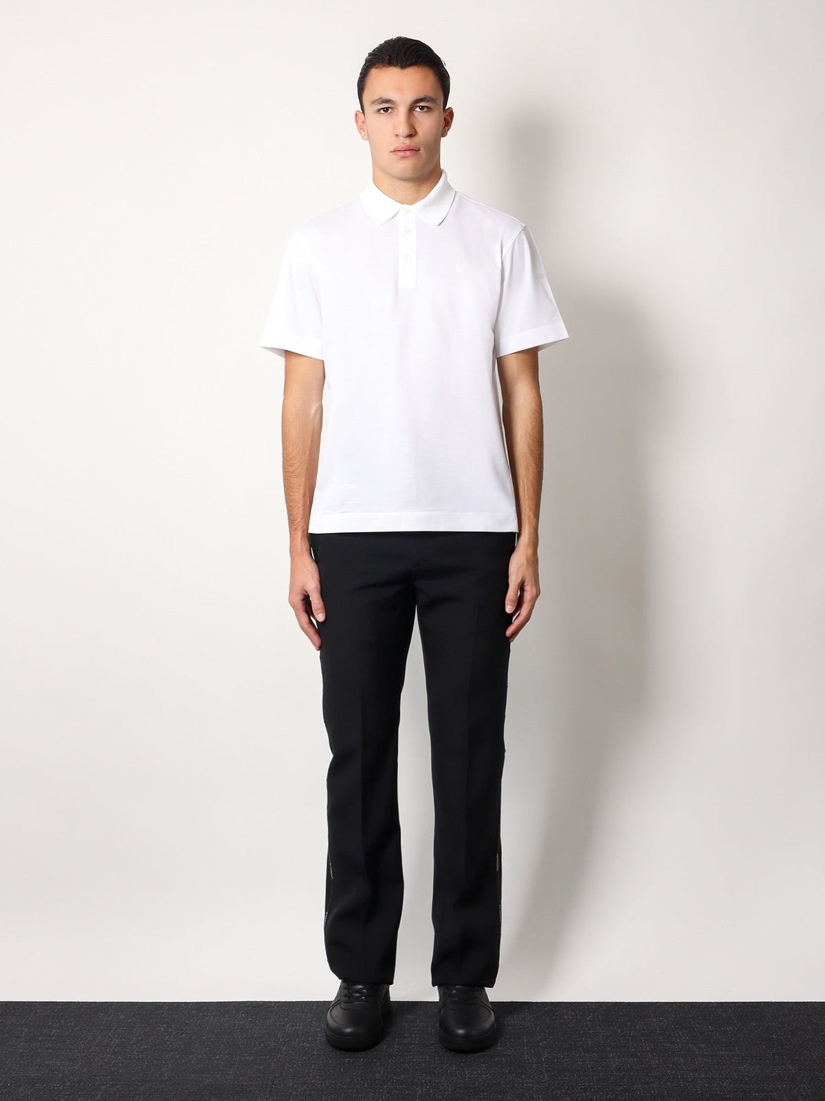 Givenchy Piqué cotton polo shirt with 4g embroidery - Bianco