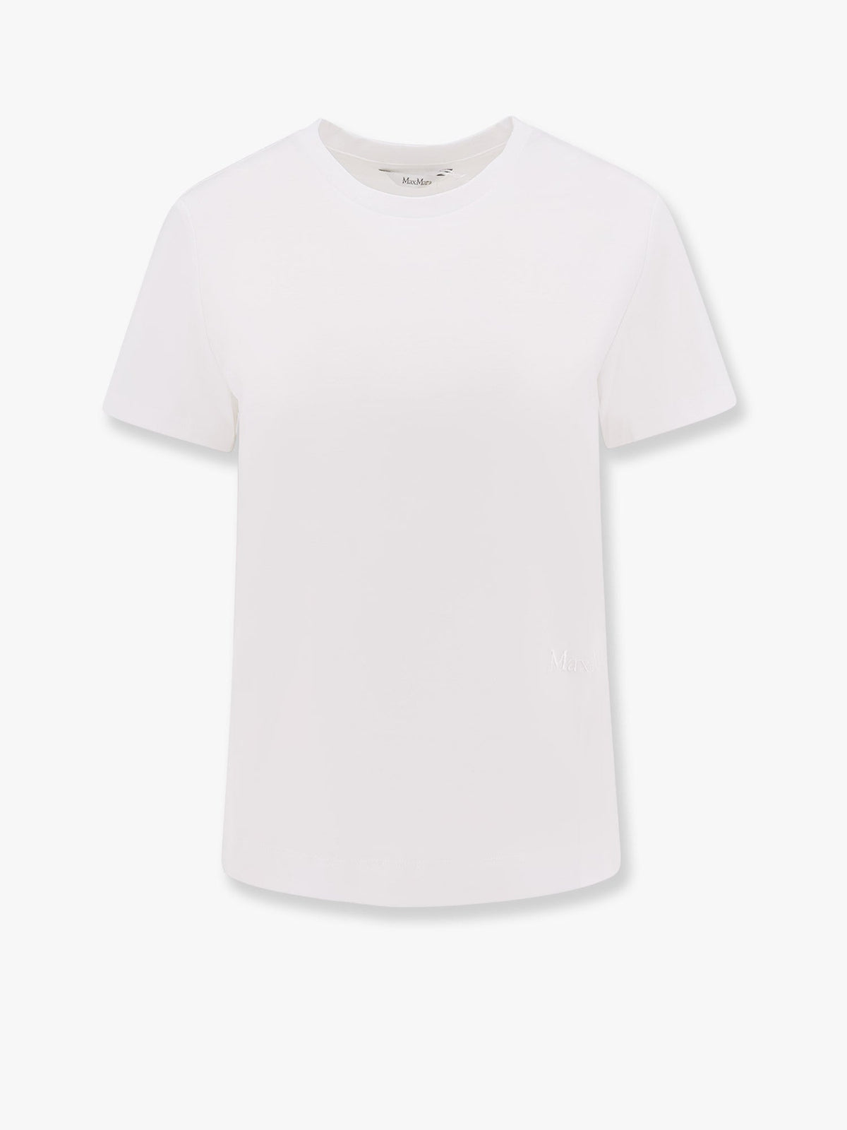 Max Mara Nerina cotton t-shirt with Max Mara embroidery - Bianco