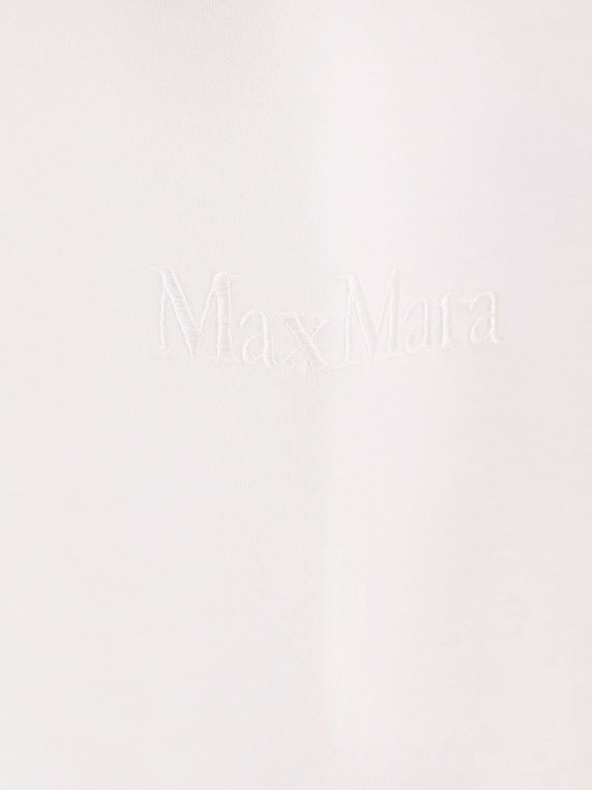 Max Mara Nerina cotton t-shirt with Max Mara embroidery - Bianco