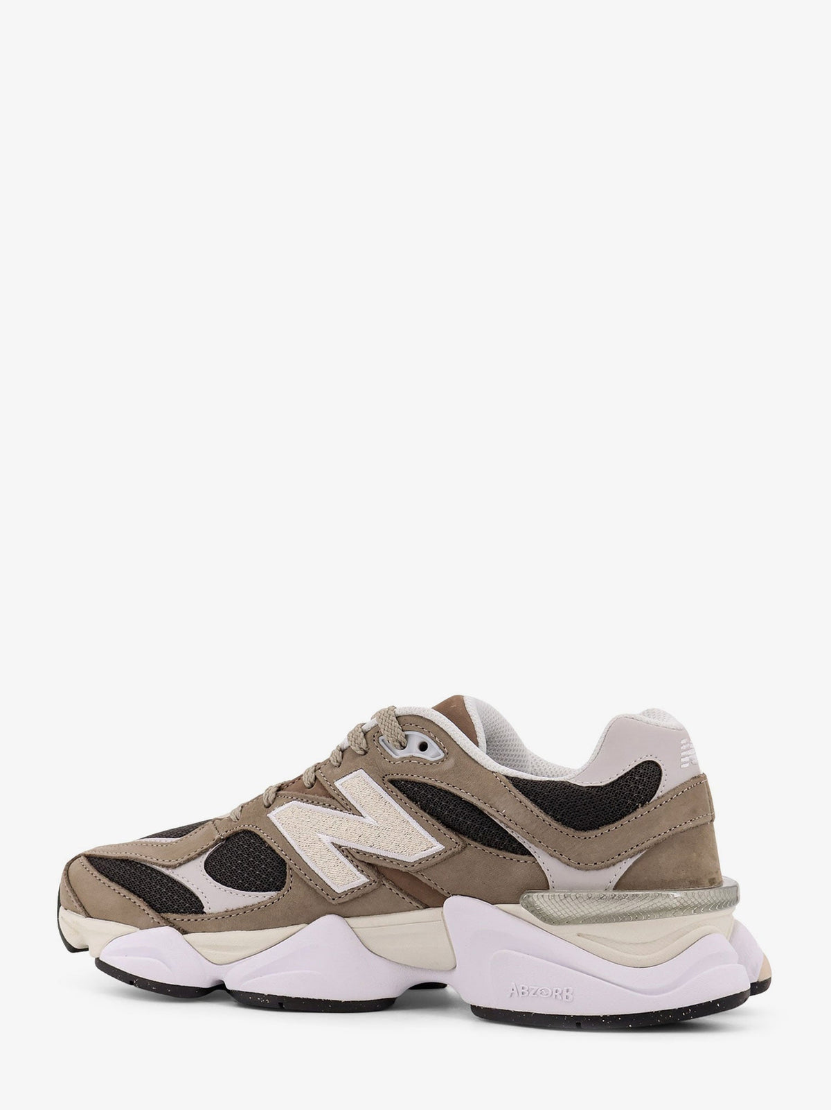 New Balance 9060 low-top mesh sneakers with suede interts - Arid Stone