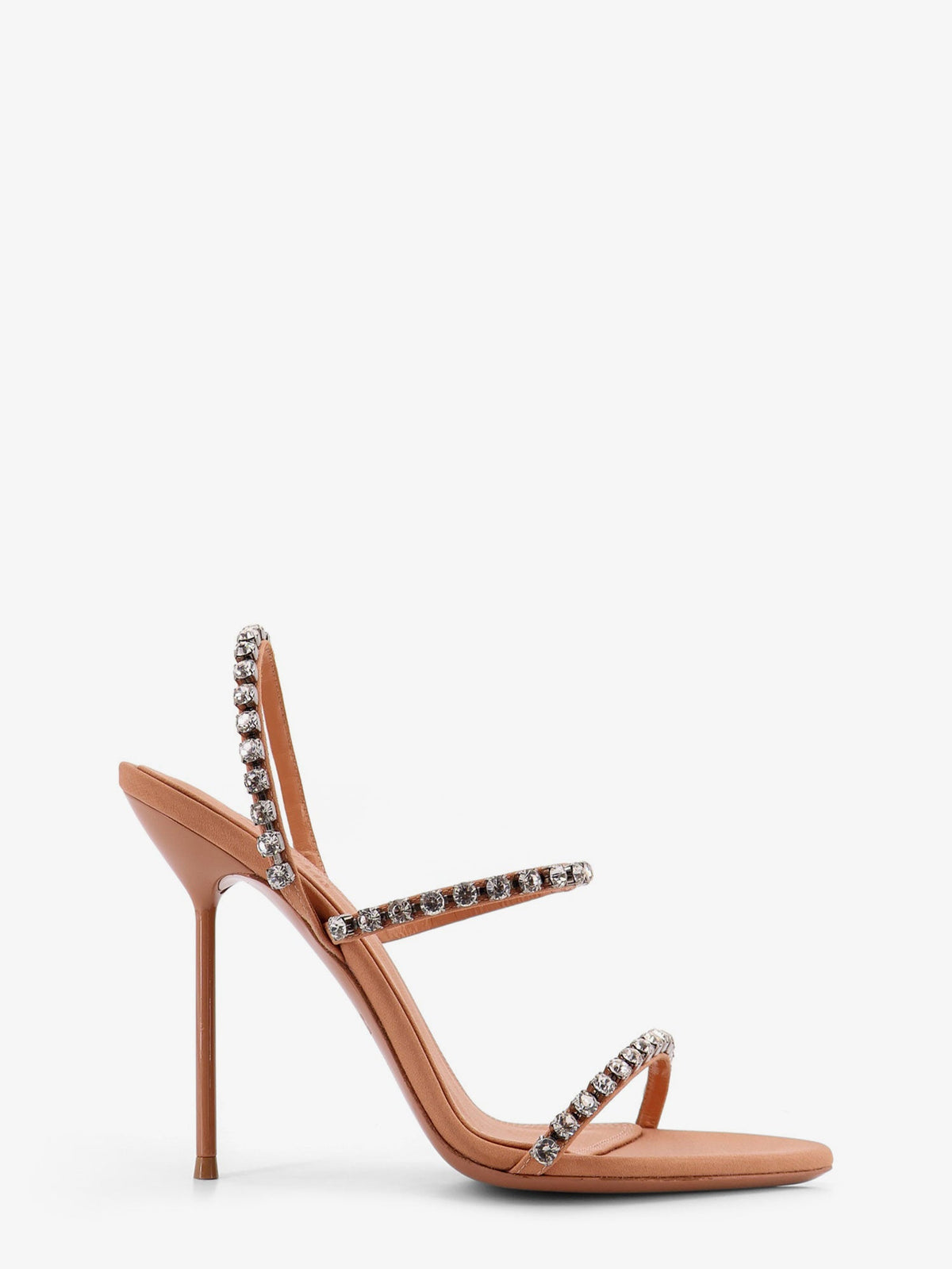 Paris Texas Lidia satin sandals with crystal detail - Amber