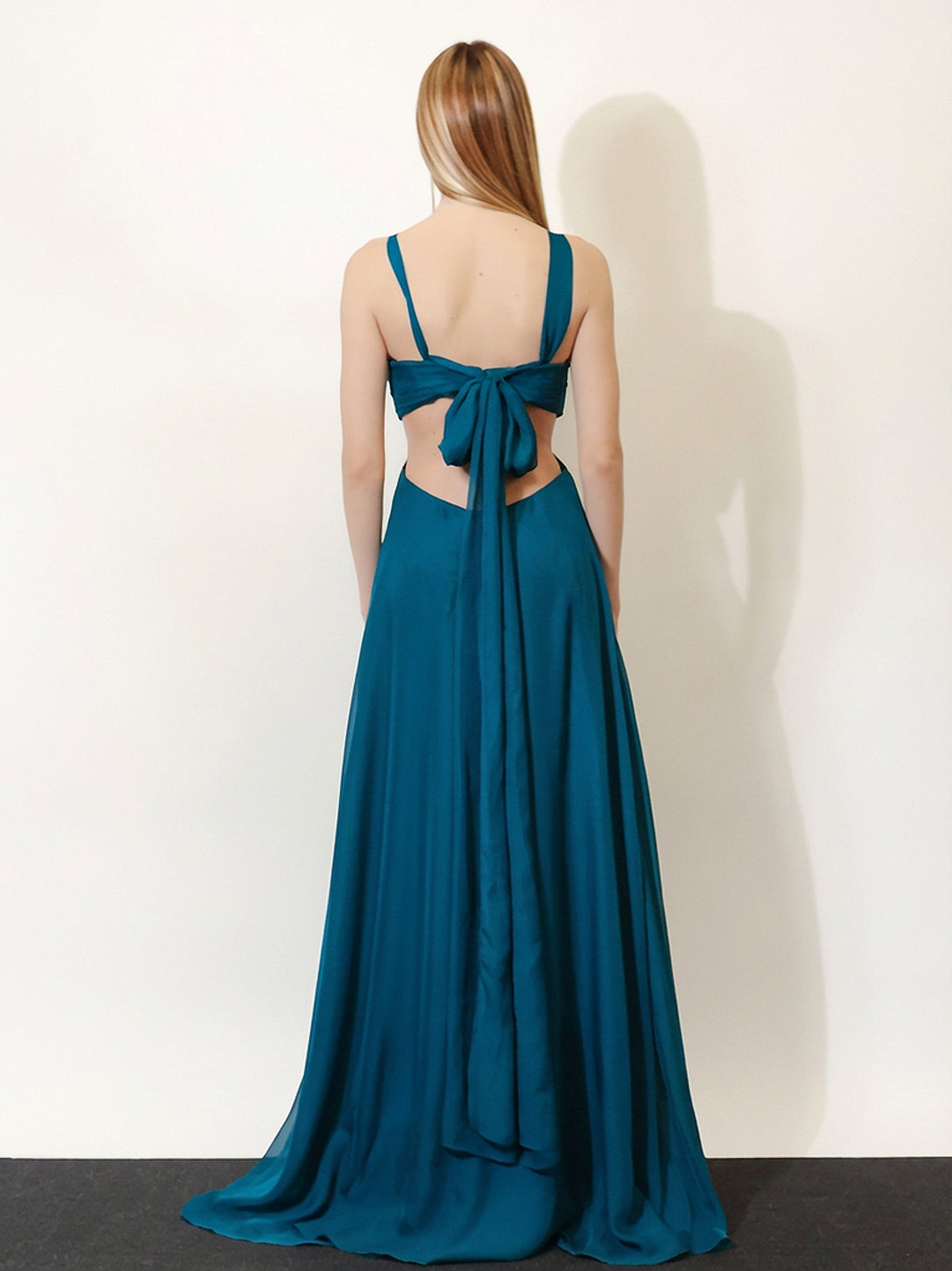 Retrofete Meira chiffon dress - Teal