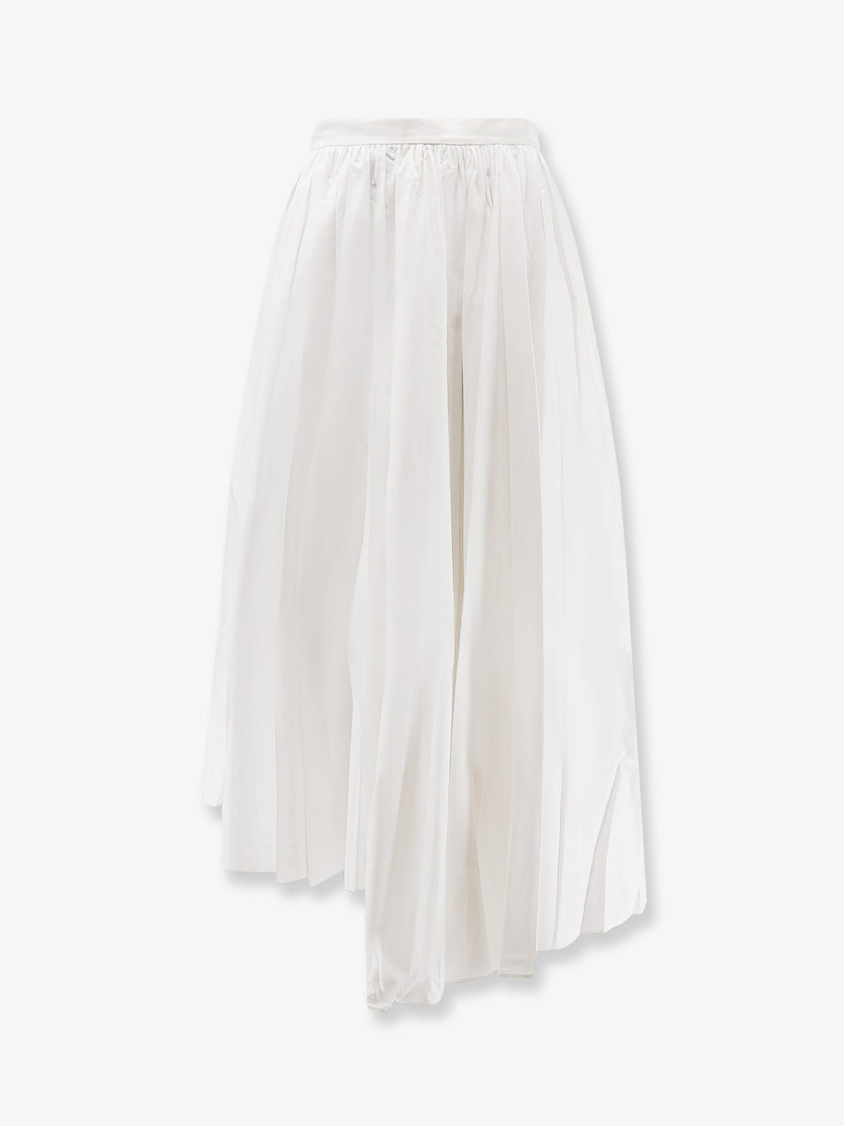 Self-Portrait Asymmetrical cotton skirt - White