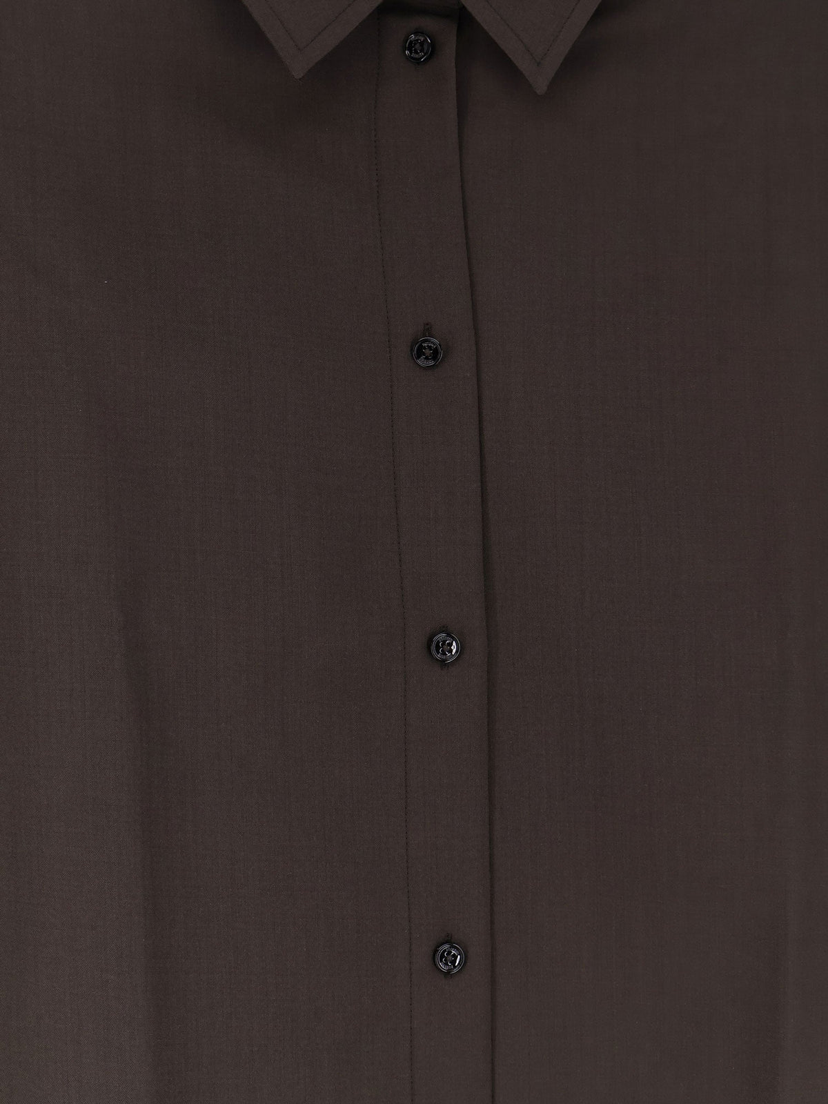 Toteme Tie-Cuff wool shirt - Pepper