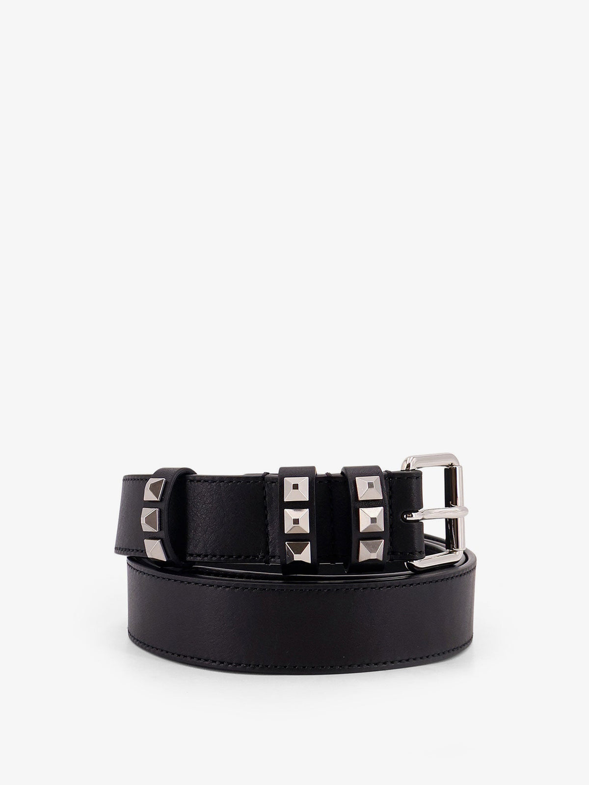 Valentino Garavani Flaneuse leather belt with iconic studs - Nero