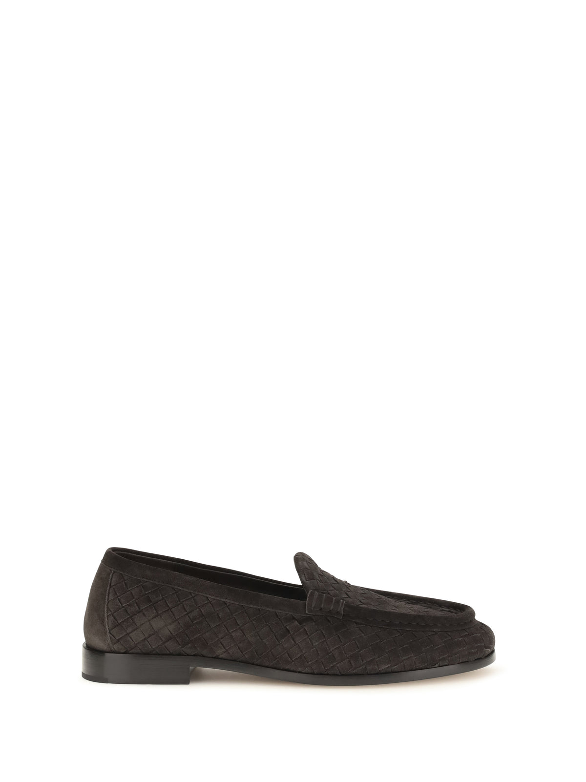 Bottega Veneta Silenzio Intrecciato Loafers - Espresso