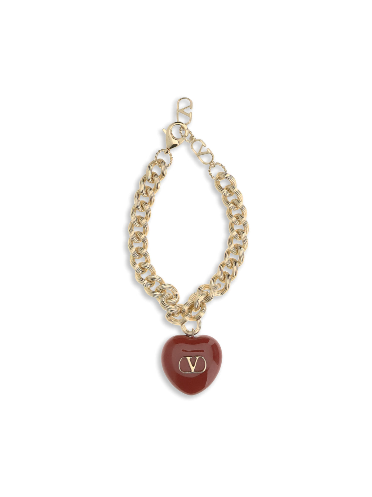 Valentino Coeur Royal chain Bracelet - Gold/Red