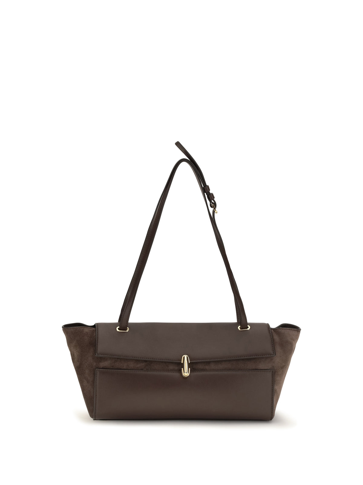 Savette Symmetry Trapeze Medium Shoulder Bag - Coffee