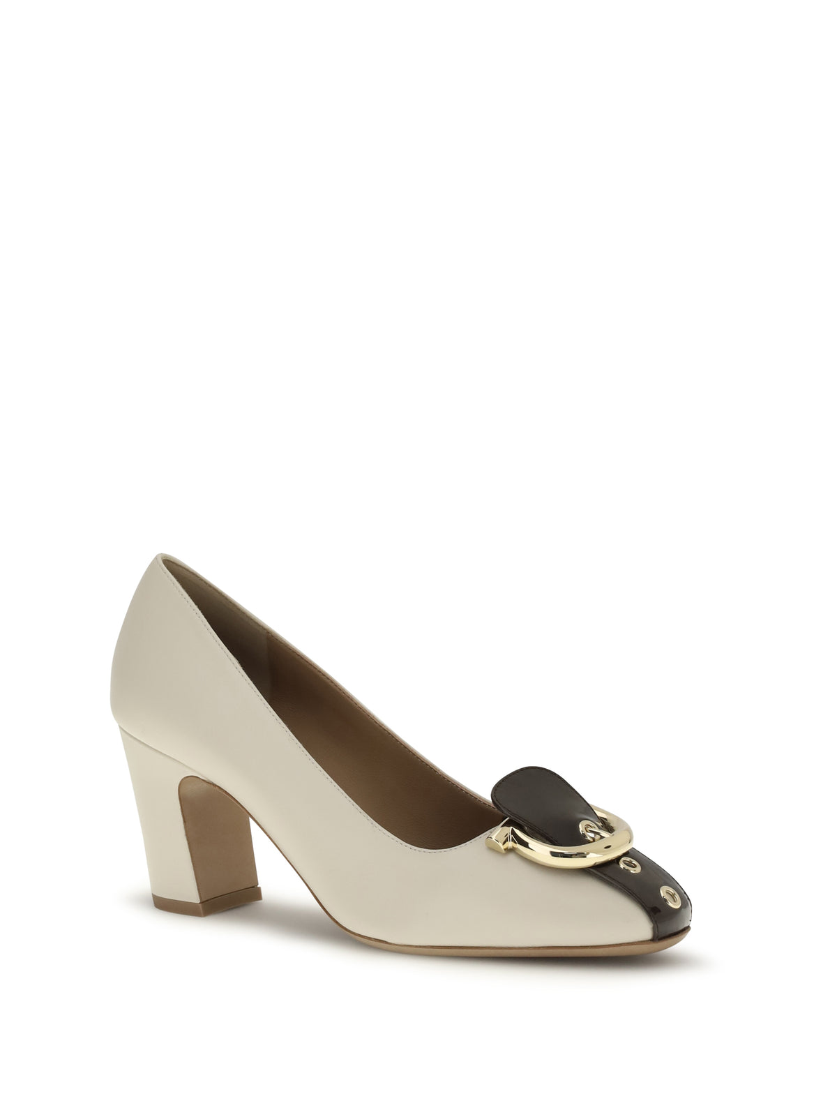 Ferragamo Leather Pumps - Seta Mascarpone