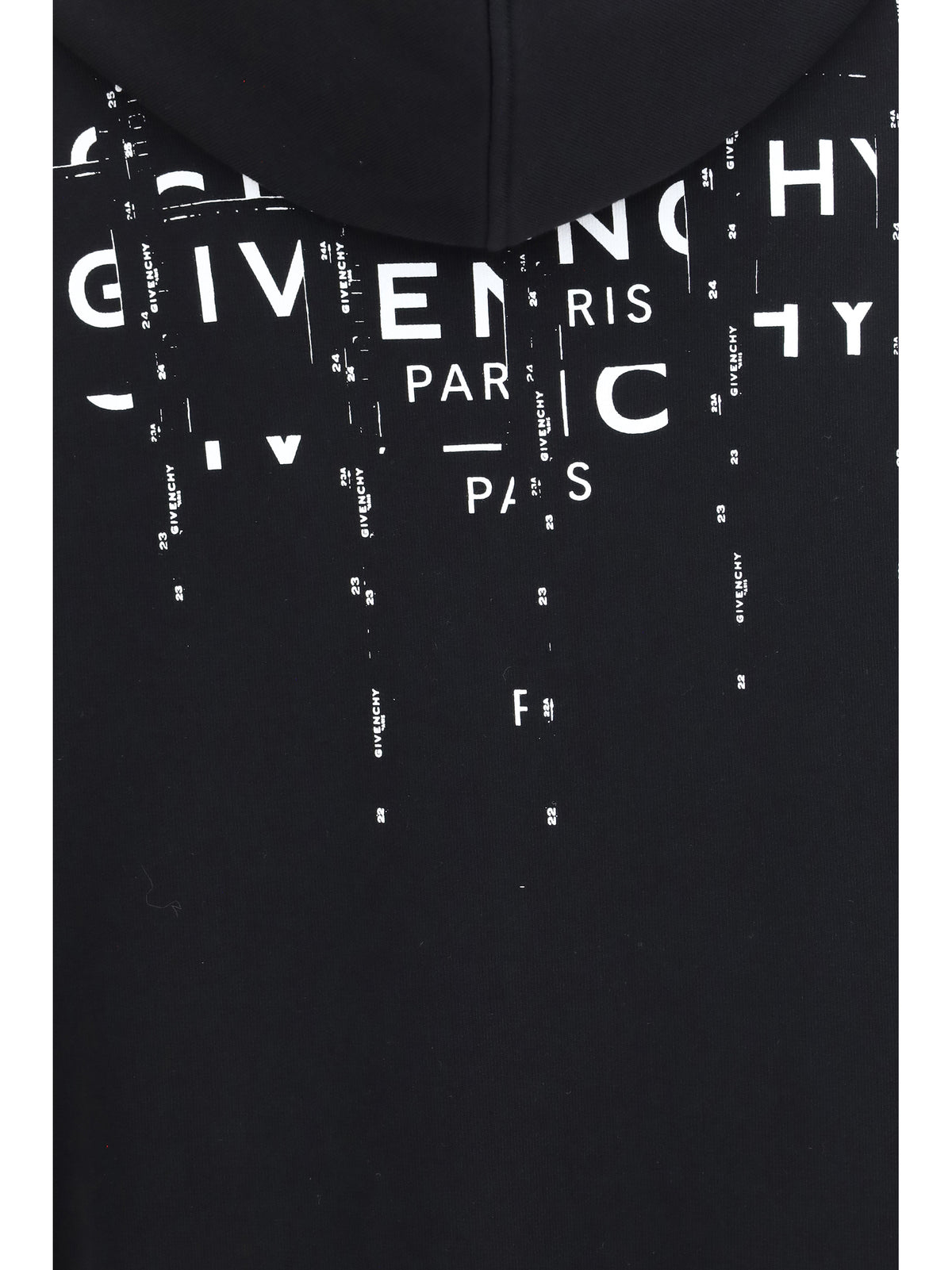 Givenchy Photographic Negative print fleece zip Hoodie - Black