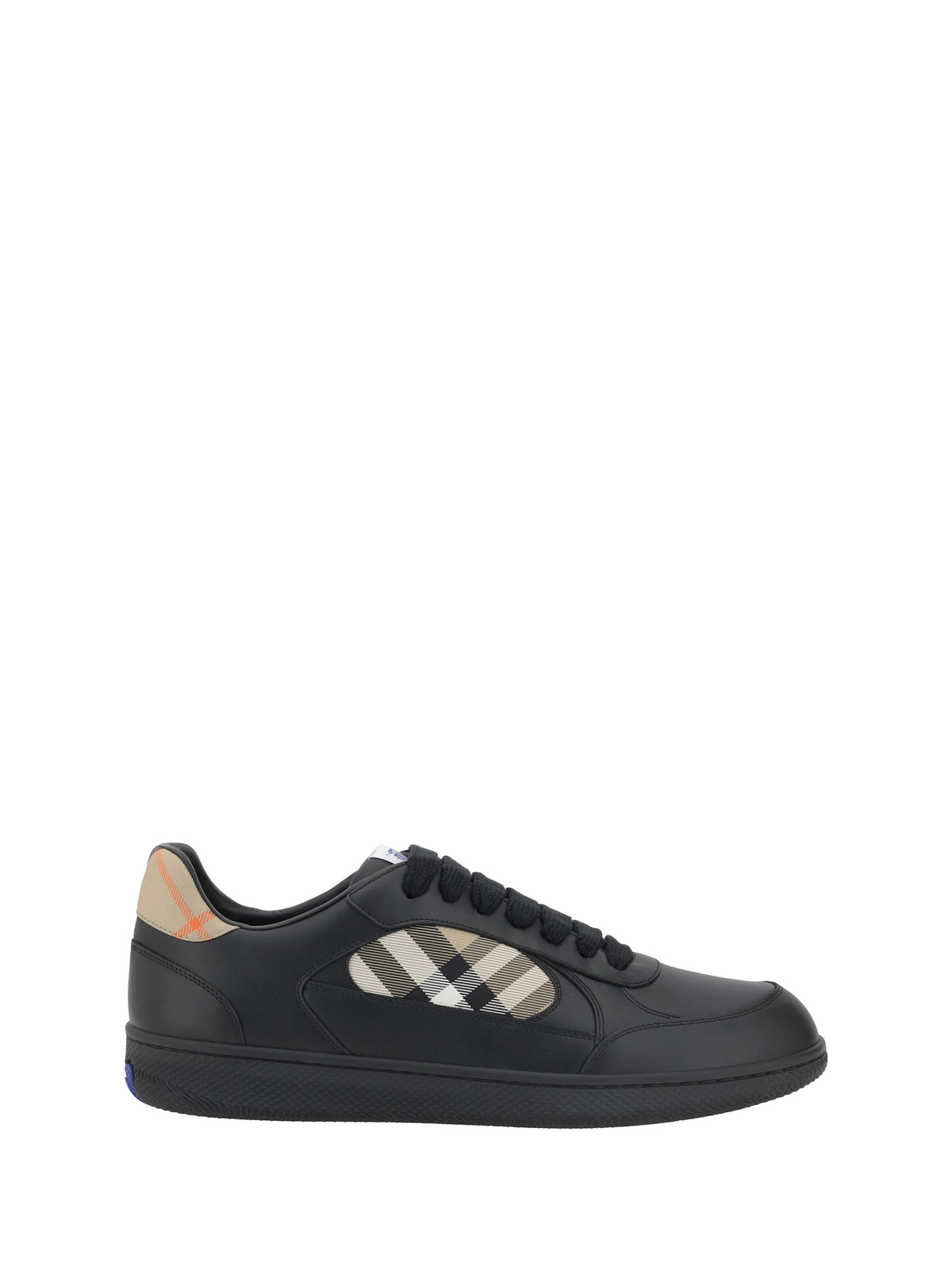 Burberry Leather Sneakers - Black/Sand Ip Chk