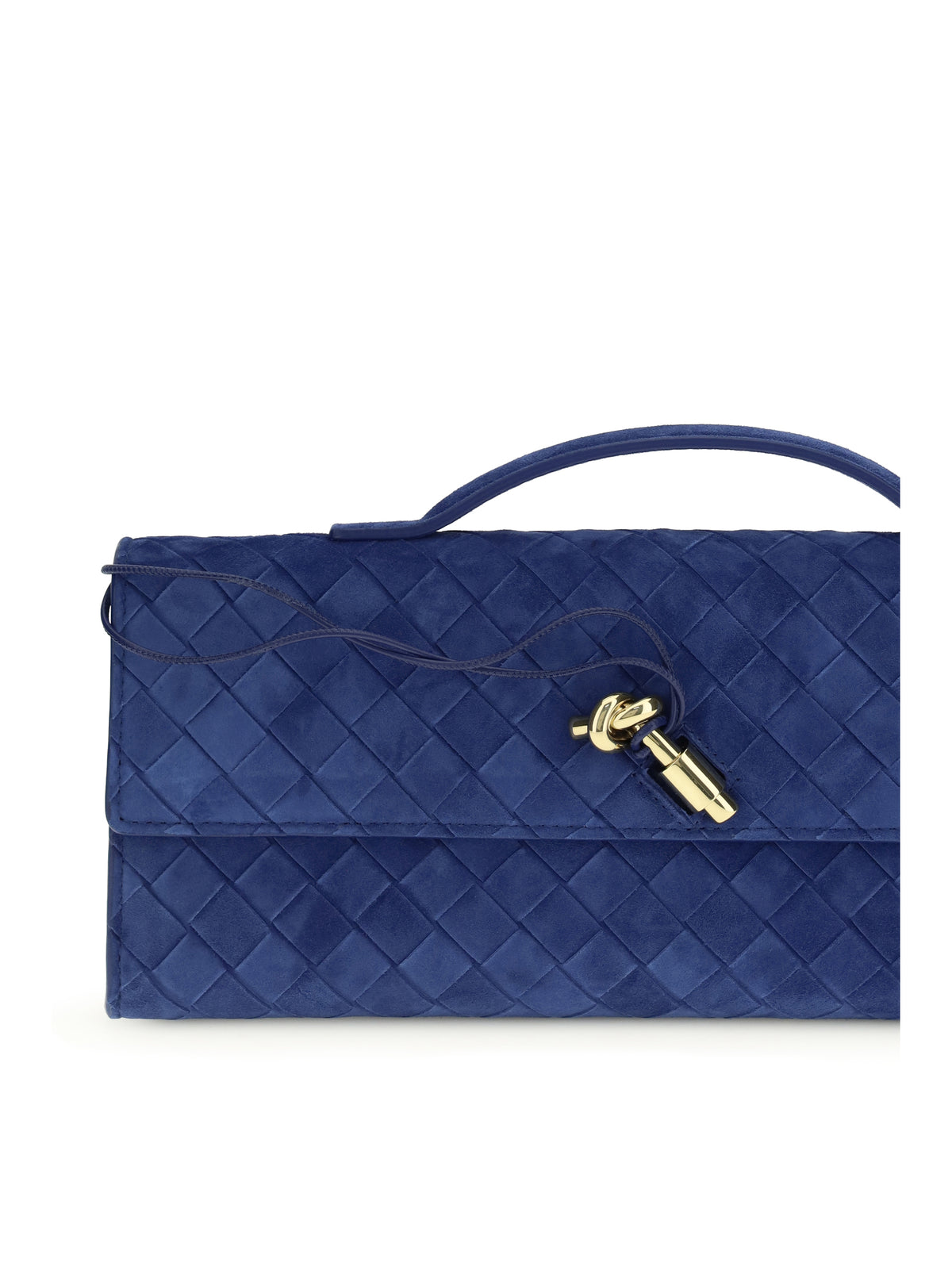 Bottega Veneta Andiamo Clutch - Blue Royal Muse Br
