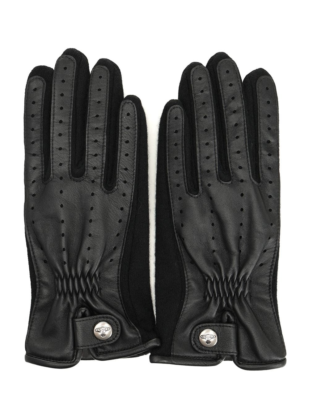 Vivienne Westwood Leather Gloves - Black