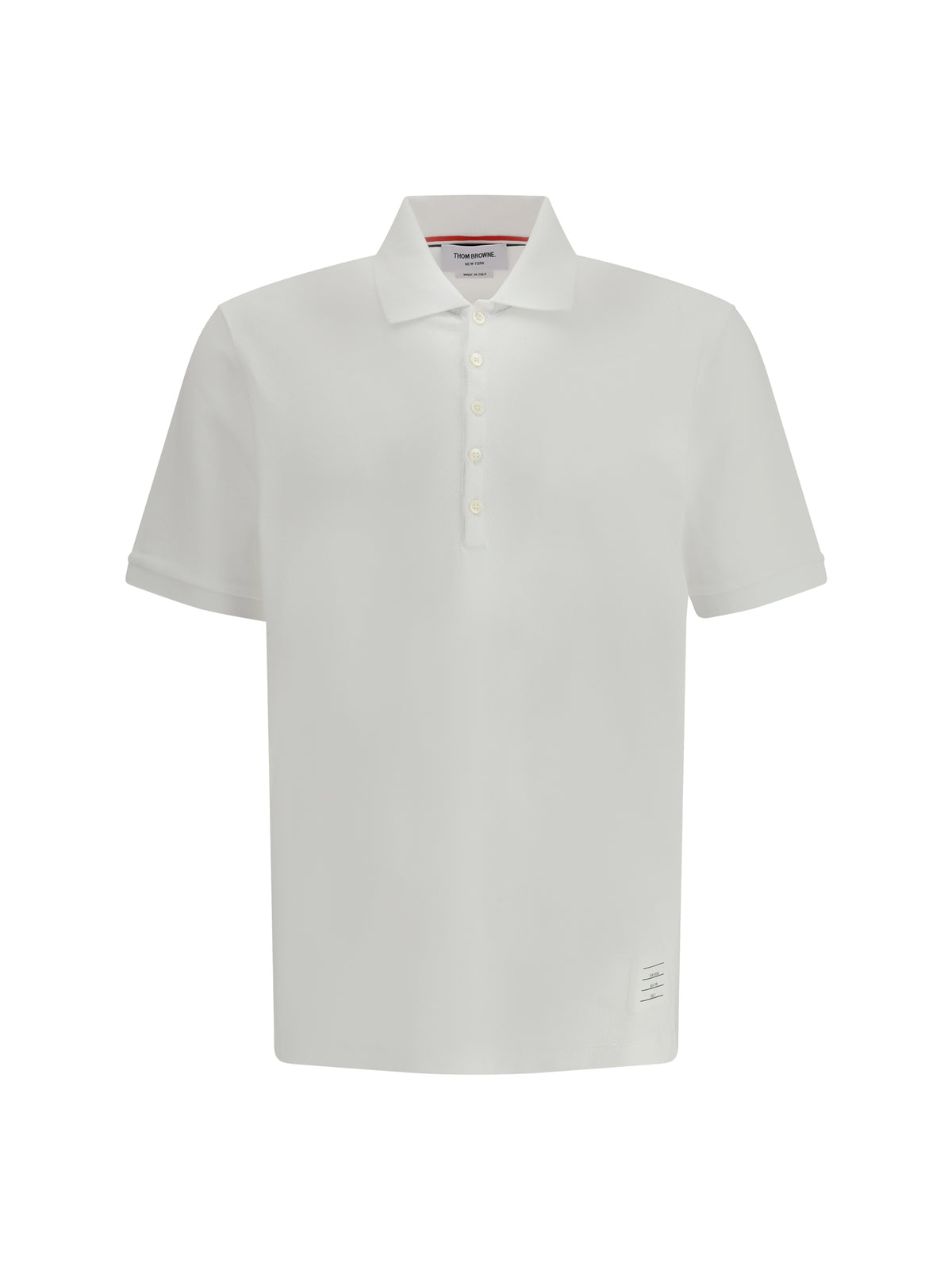 Thom Browne Polo whit iconic bands - White