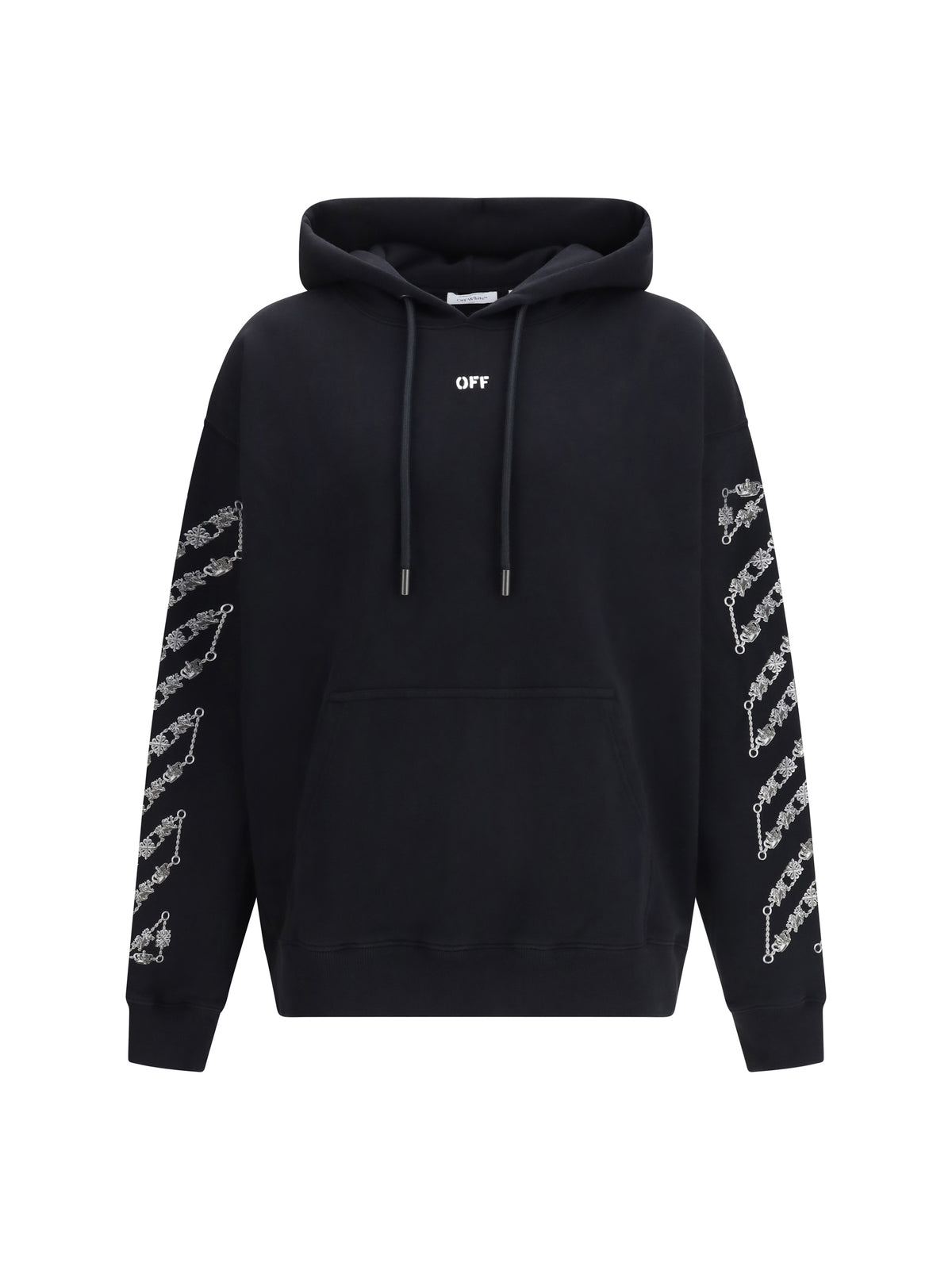 Off-White Chain Araldic Arrow Skate Hoodie - Black