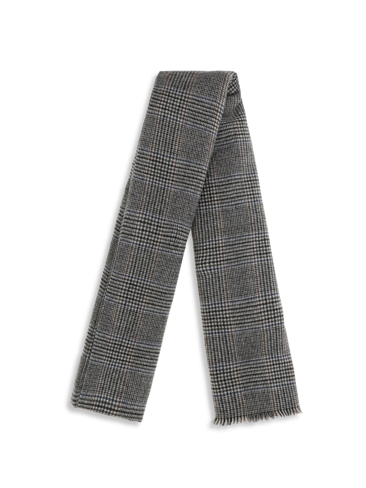 Brunello Cucinelli Cashmere Scarf - Camel+Nero+Bordeaux