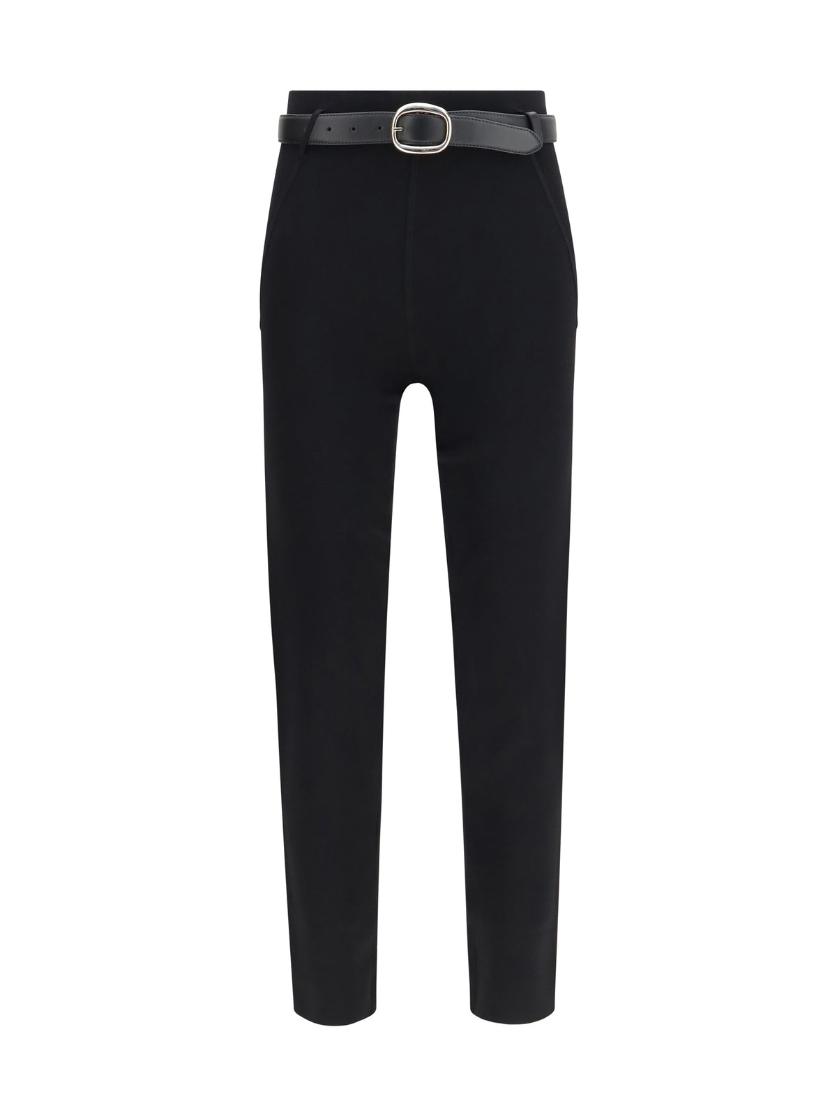 Self-Portrait Skinny Pants with belt - Black