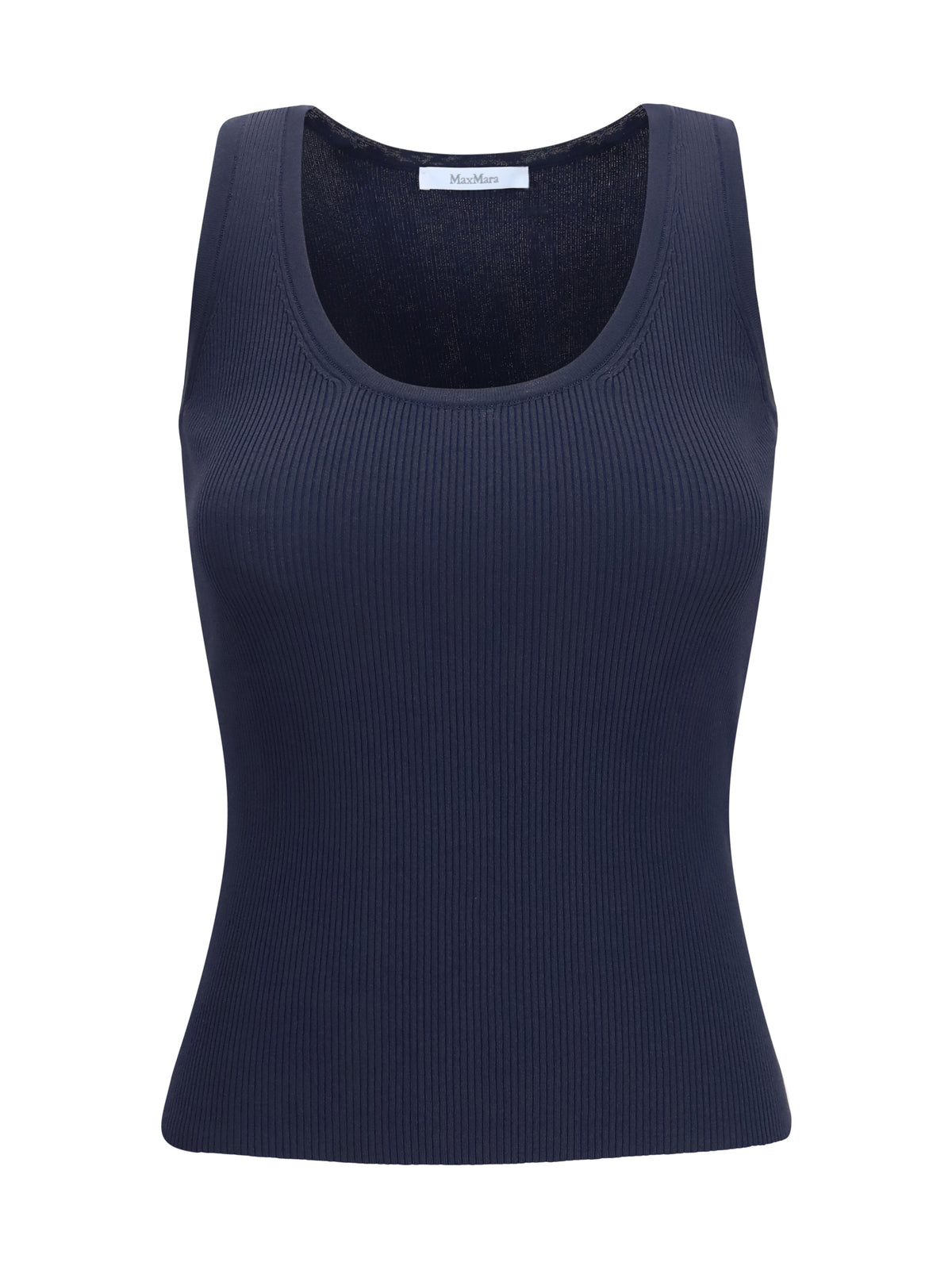 Max Mara Ribbed jersey Tank Top - Blue Marino