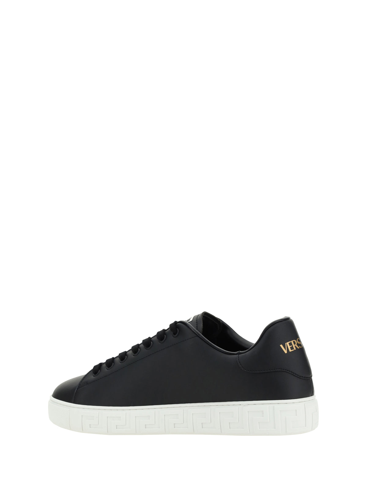 Versace Leather Sneakers - Black
