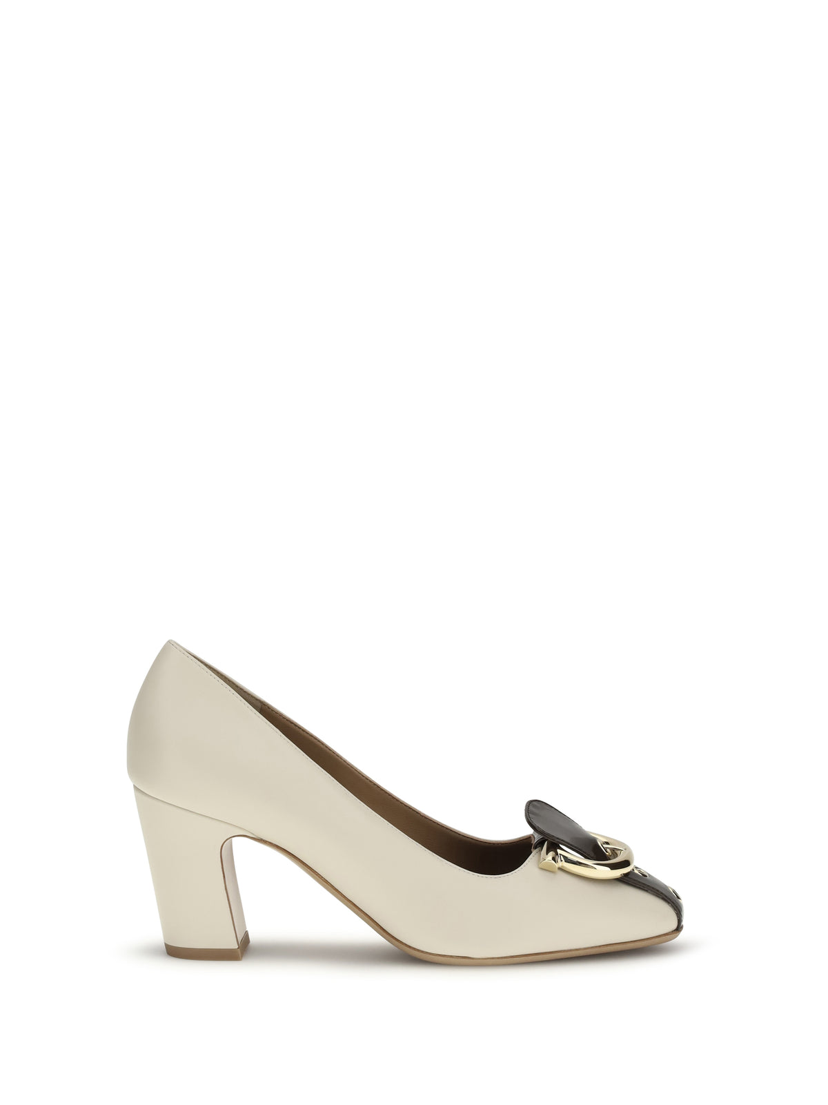 Ferragamo Leather Pumps - Seta Mascarpone