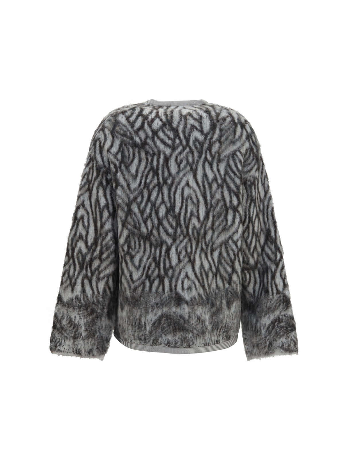 Forte_forte Heron Feather motif brushed Cardigan - Jade
