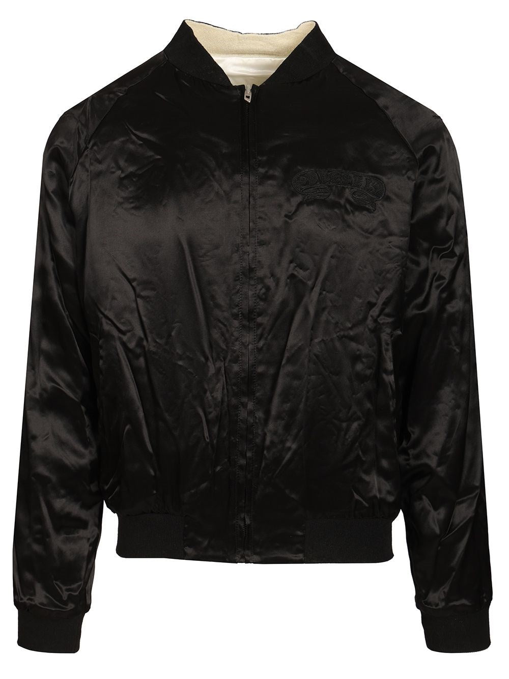 Diesel Reversible Satin Bomber Jacket - Black
