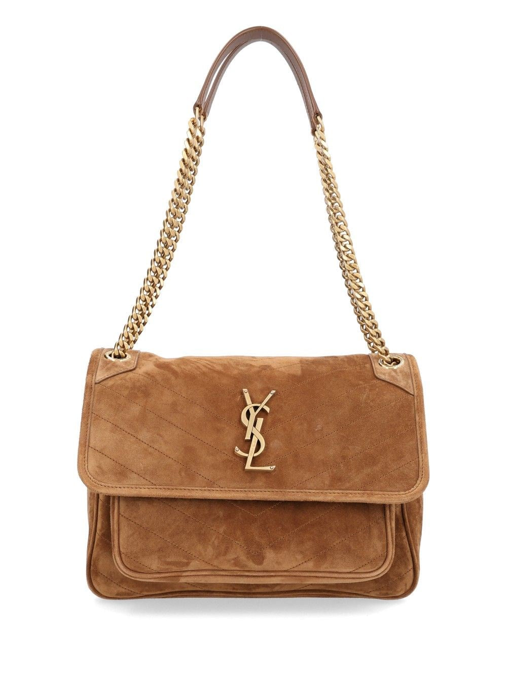 Saint Laurent "Niki" Shoulder Bag - Brown