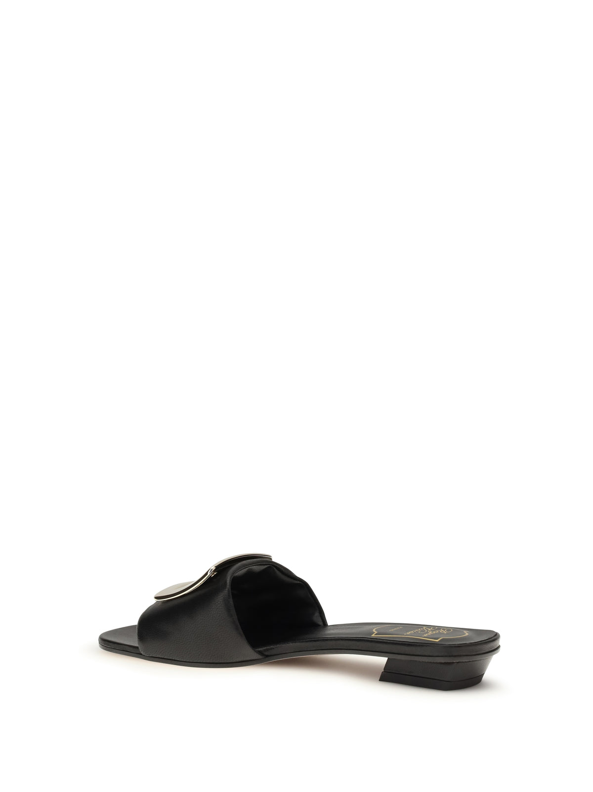 Roger Vivier Leather slide Sandals - Black