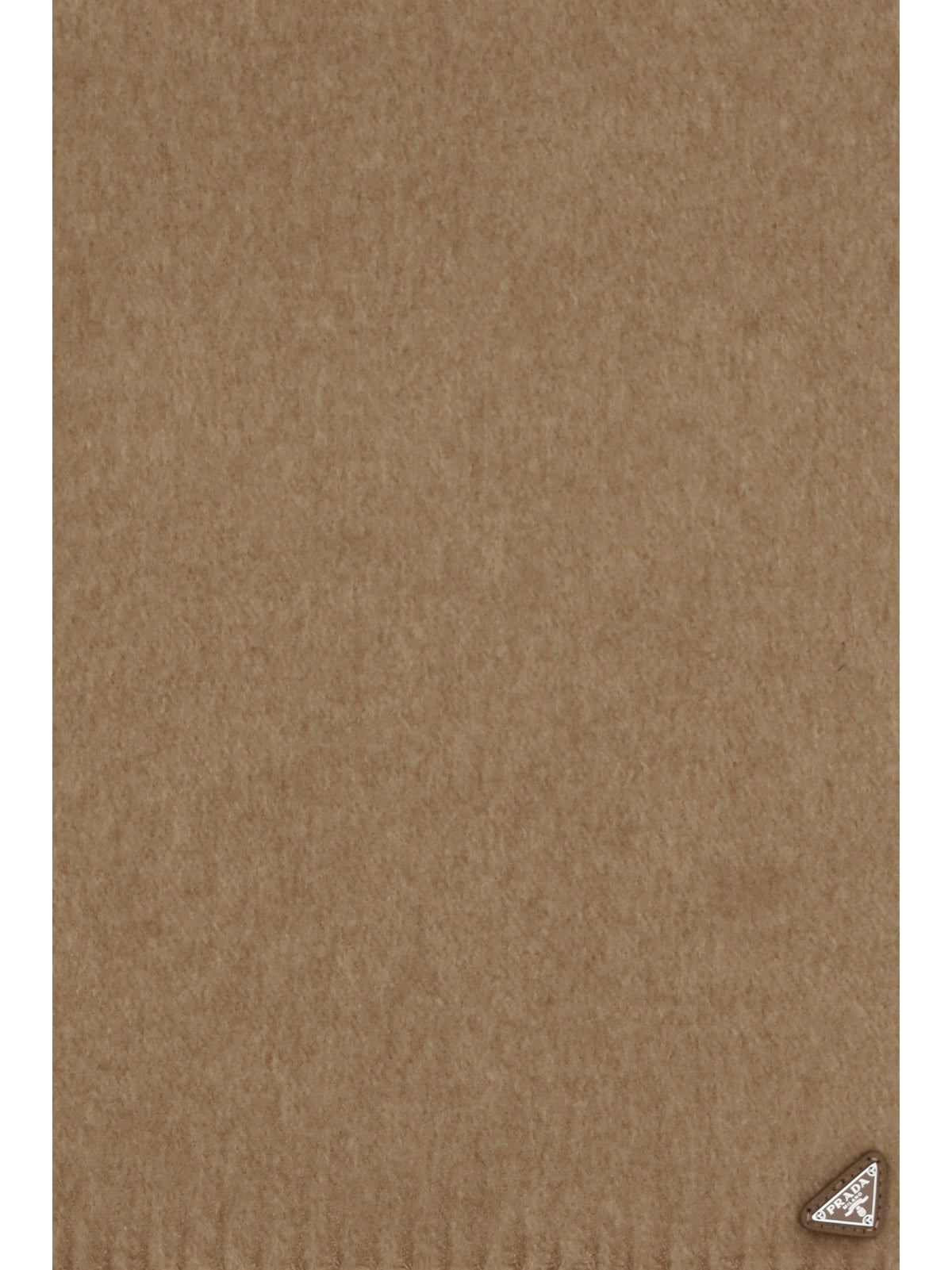 Prada Silk and cashmere Scarf with fringes - Camel