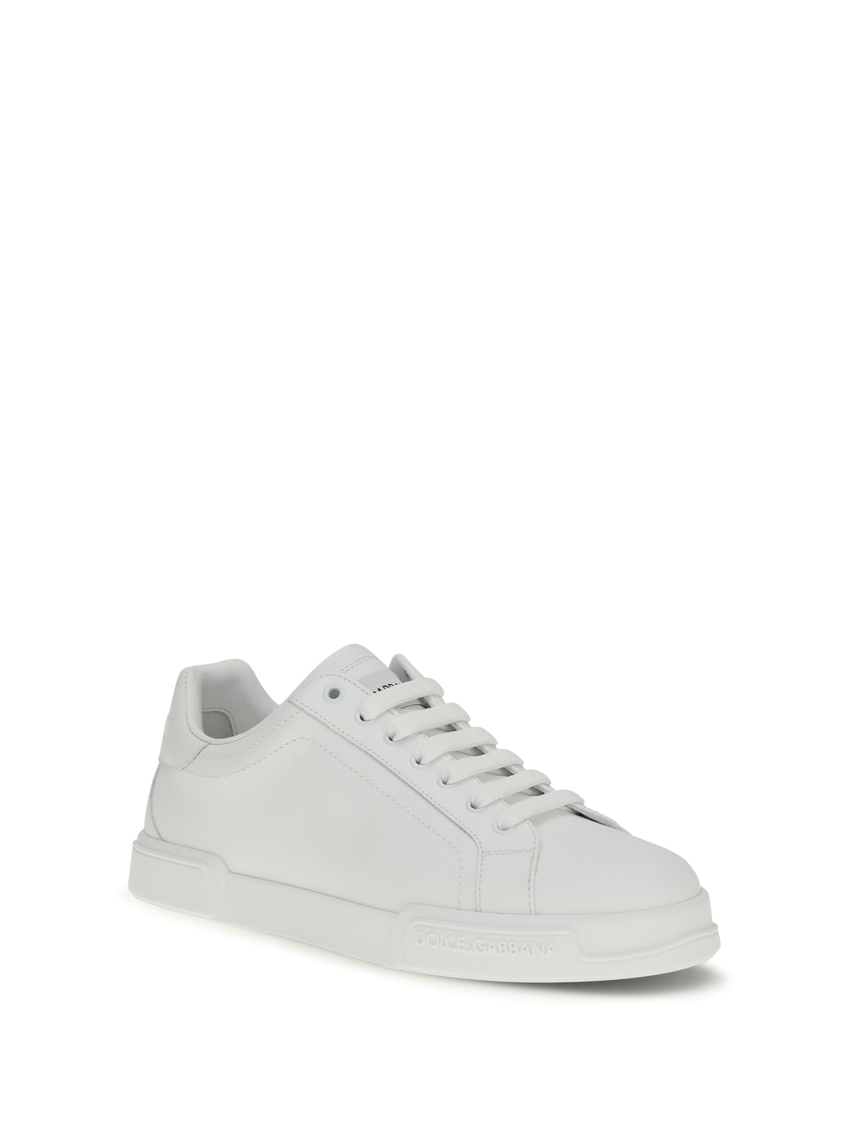 Dolce & Gabbana Leather Sneakers - White Ottico