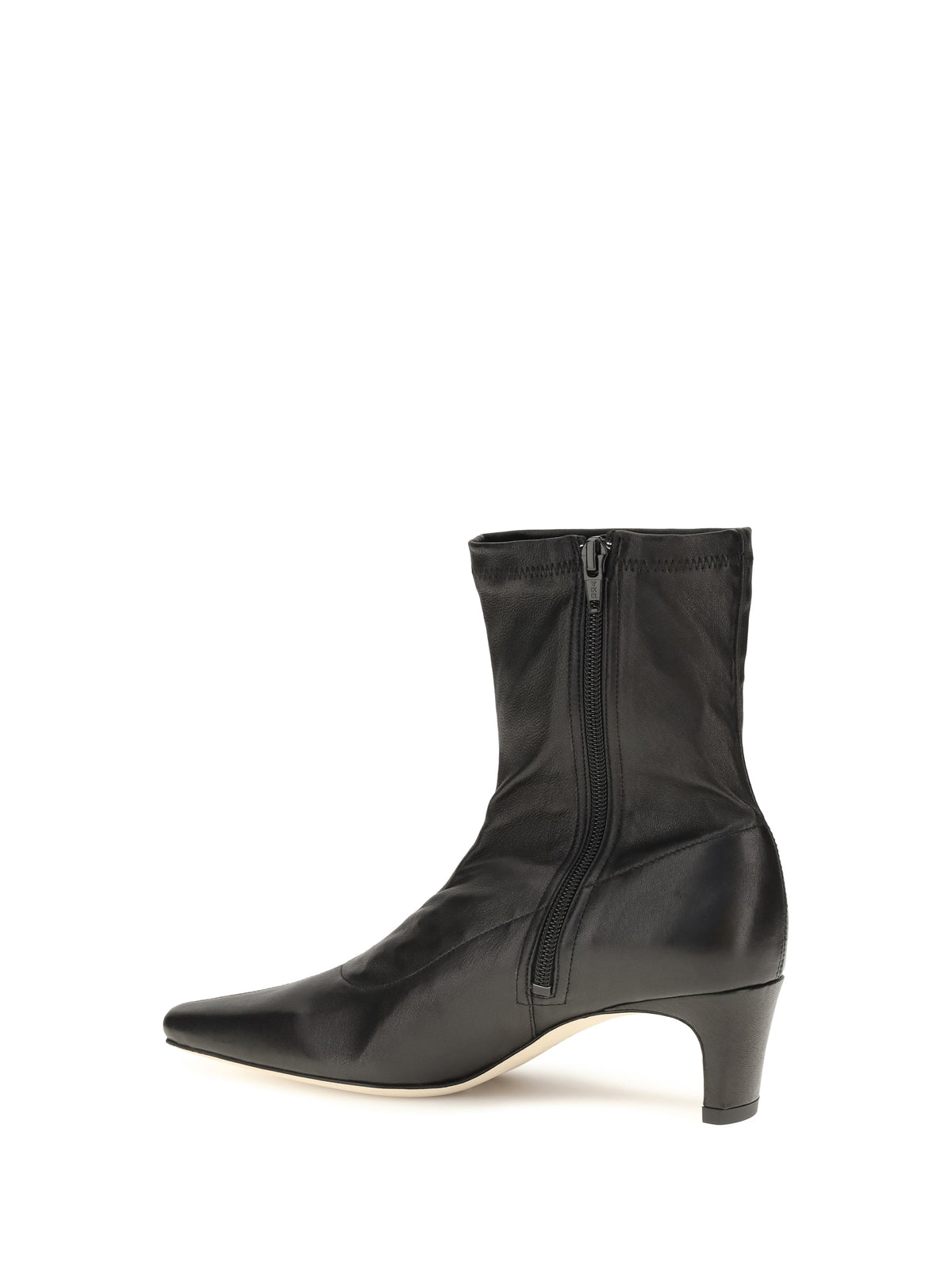 Staud Wally Sock leather Ankle Boots - Black