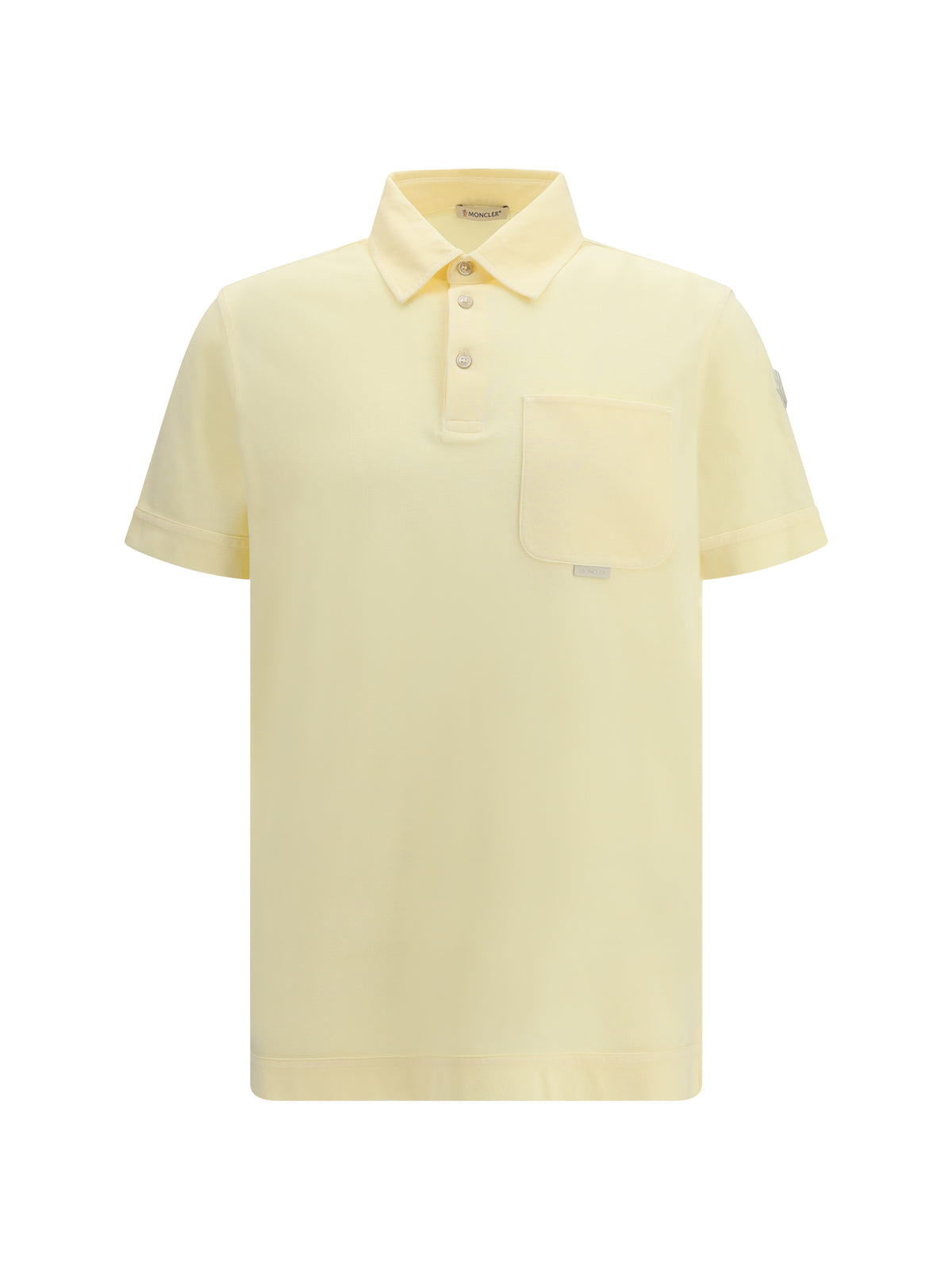 Moncler Cotton piqué Polo Shirt - Pastel Yellow