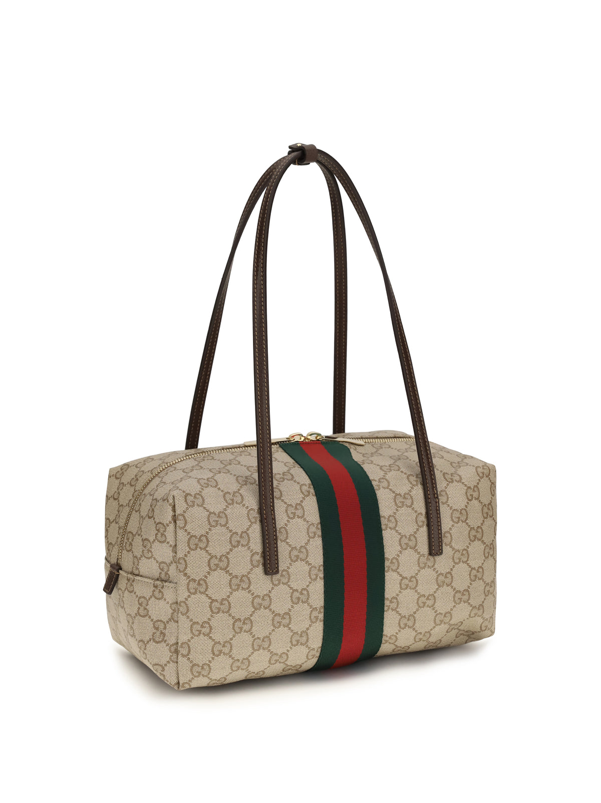 Gucci Medium Boston Melrose Shoulder Bag - Vin.San.Br/Dk.Br/Vrv
