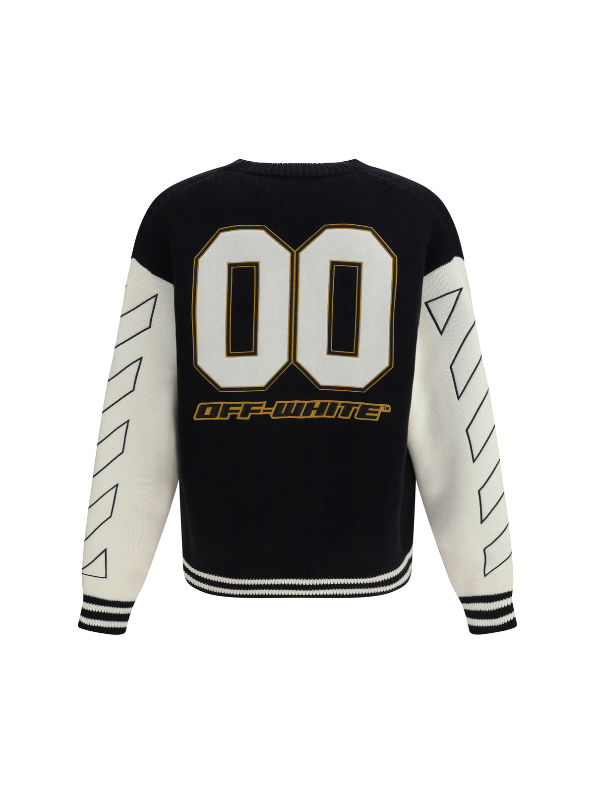 Off-White Star Logo Diagonal Varsity Cardigan - Black