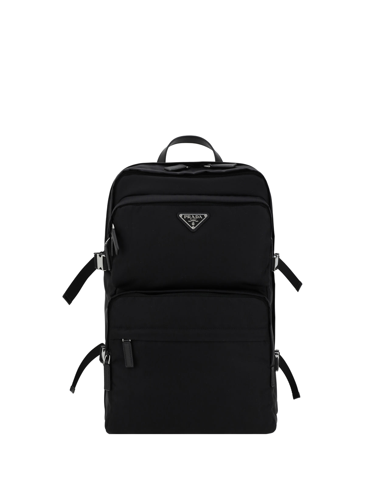 Prada Logoed Backpack - Black