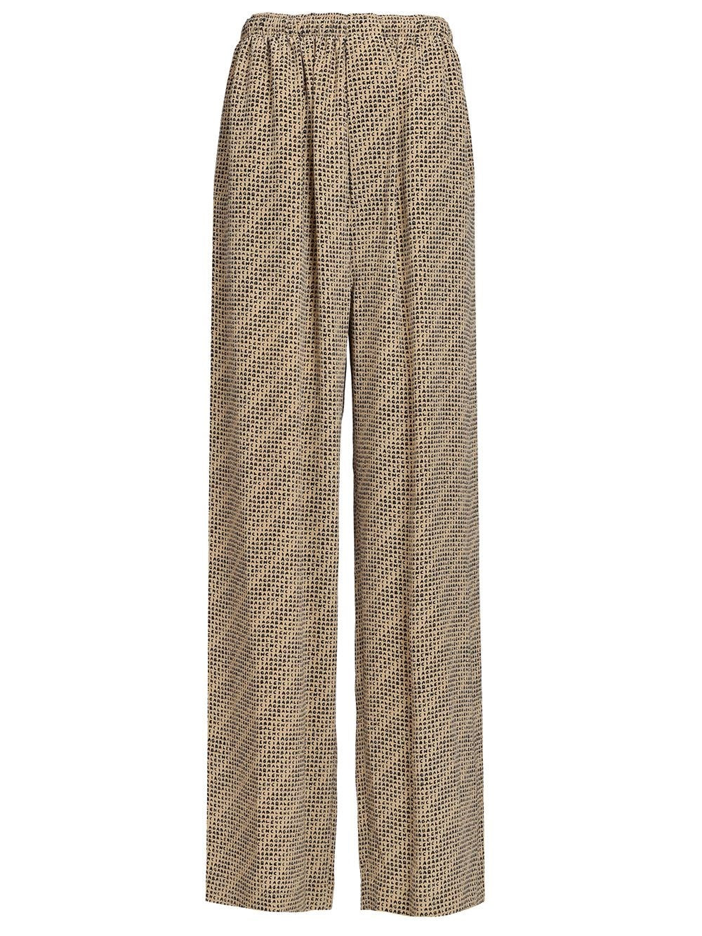 Balenciaga "Monogram" Pajama Pants - Beige