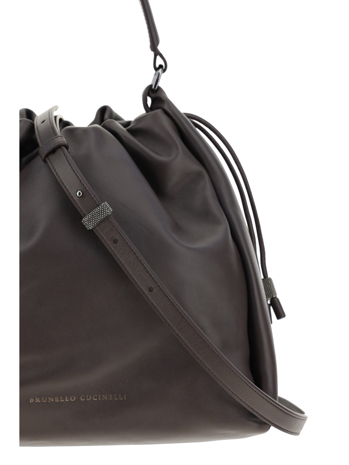 Brunello Cucinelli Leather Shoulder Bag - Testa Moro
